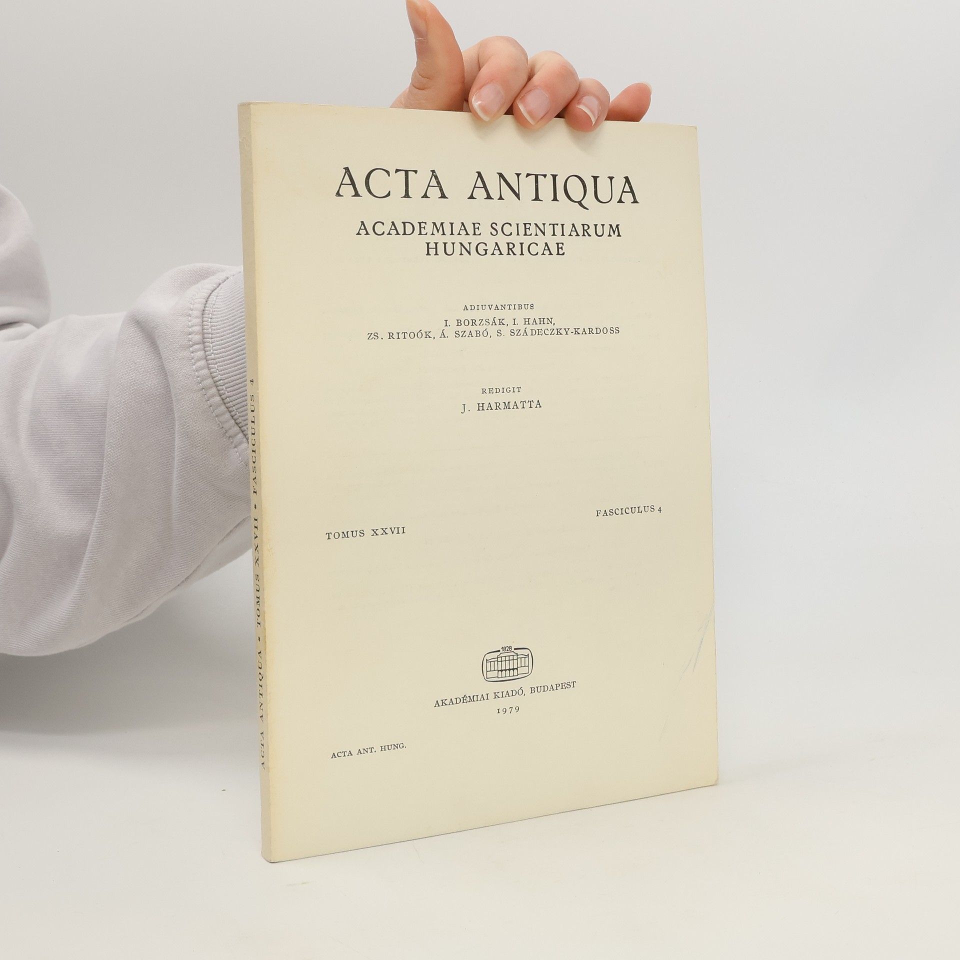 Collectif d'auteurs Acta Antiqua Academiae Scientiarum Hungaricae