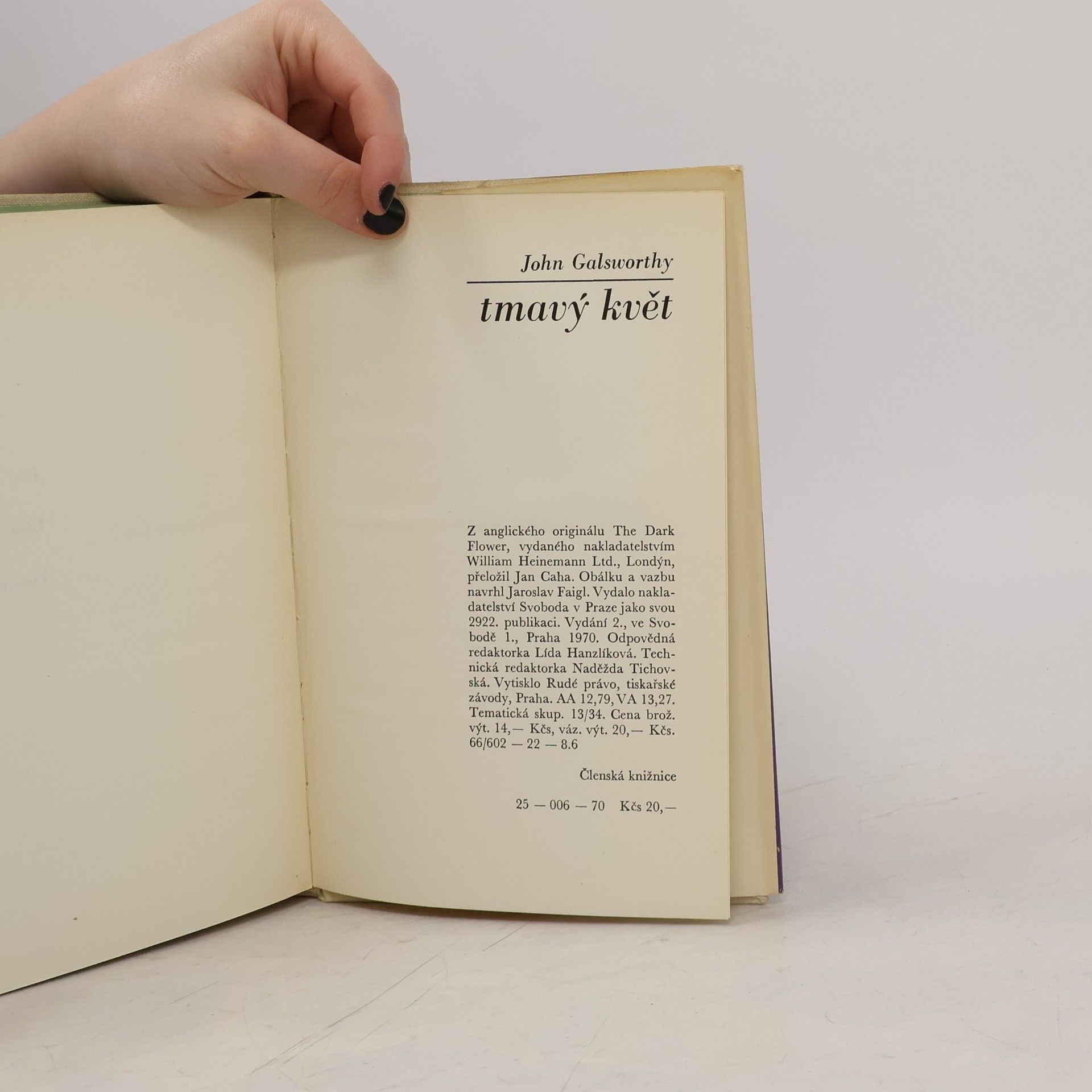 John Galsworthy Tmavý květ