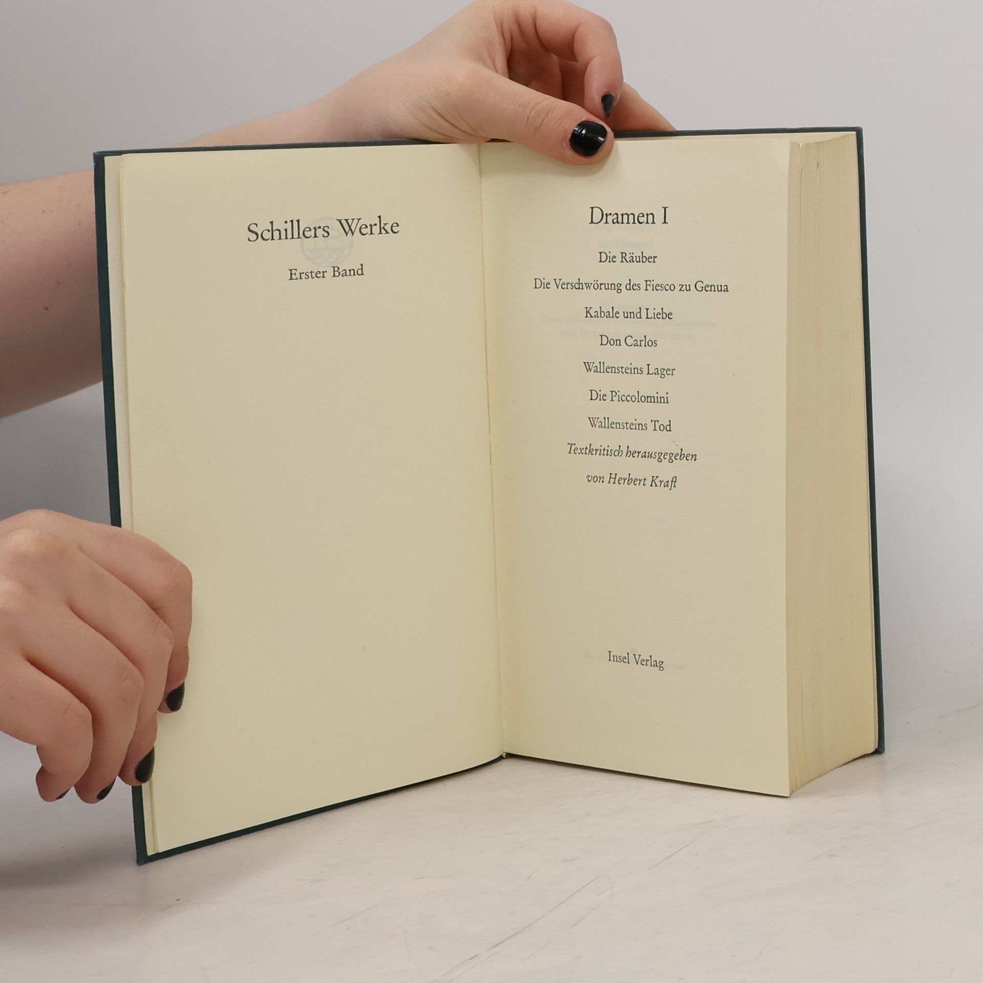 Friedrich Schiller Schillers Werke 1. Dramen I