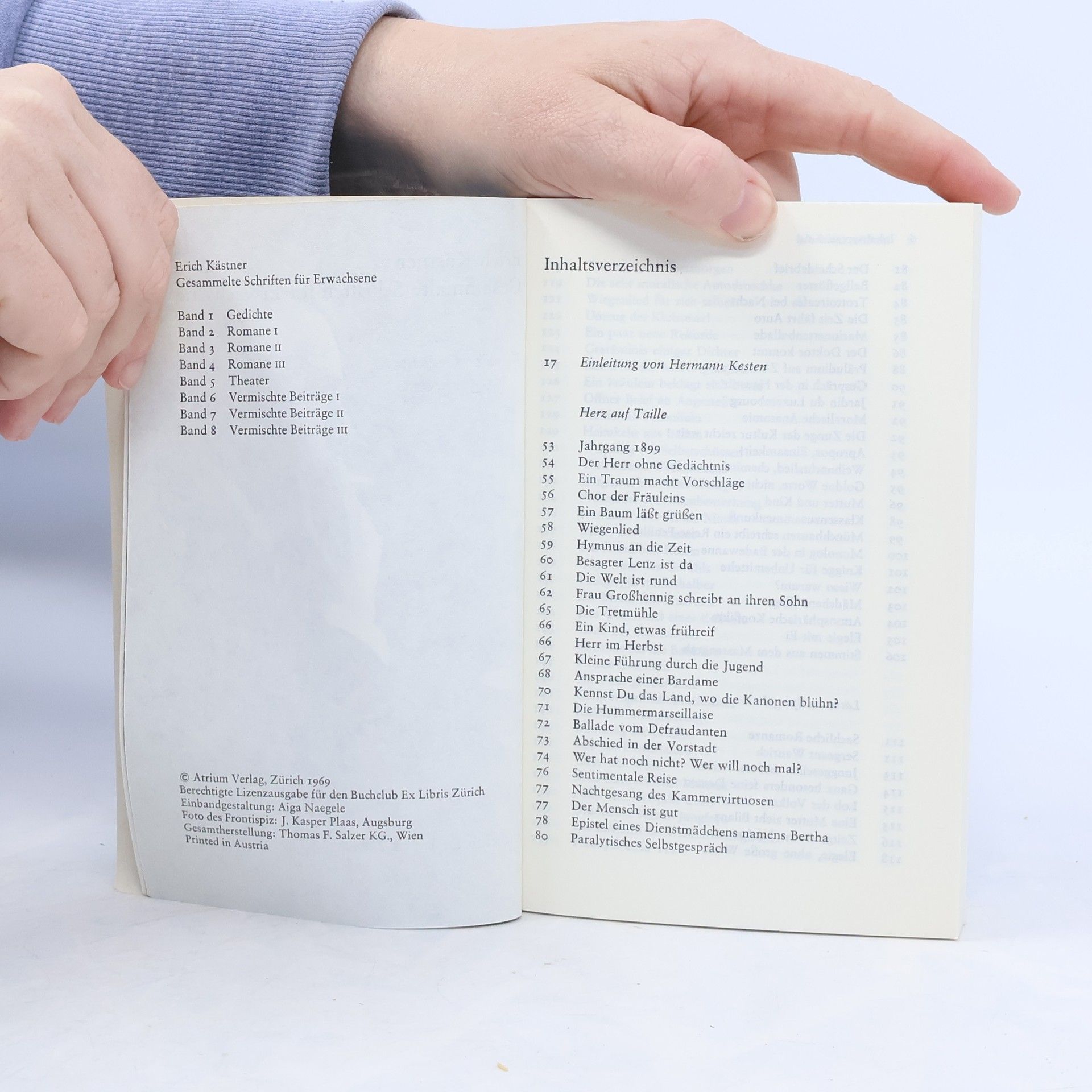 Erich Kästner Gesammelte Schriften für Erwachsene. Gedichte 1