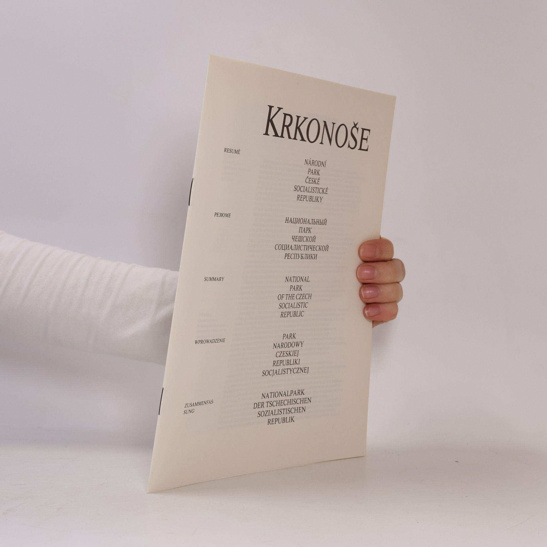 Autorenkollektiv Krkonoše. Národní park České socialistické republiky