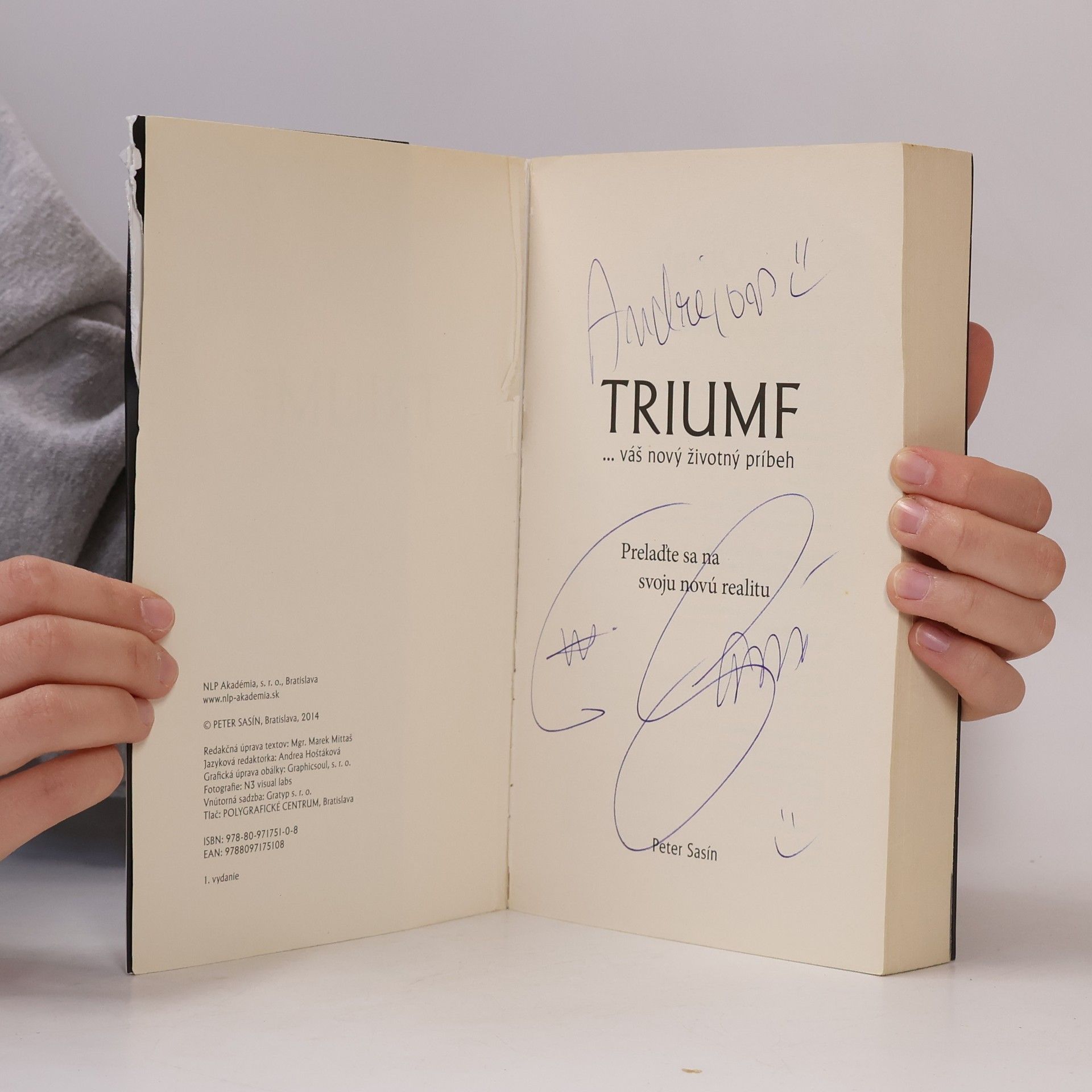 Peter Sasín Triumf. Váš nový životný príbeh. Prelaďte sa na svoju novú realitu