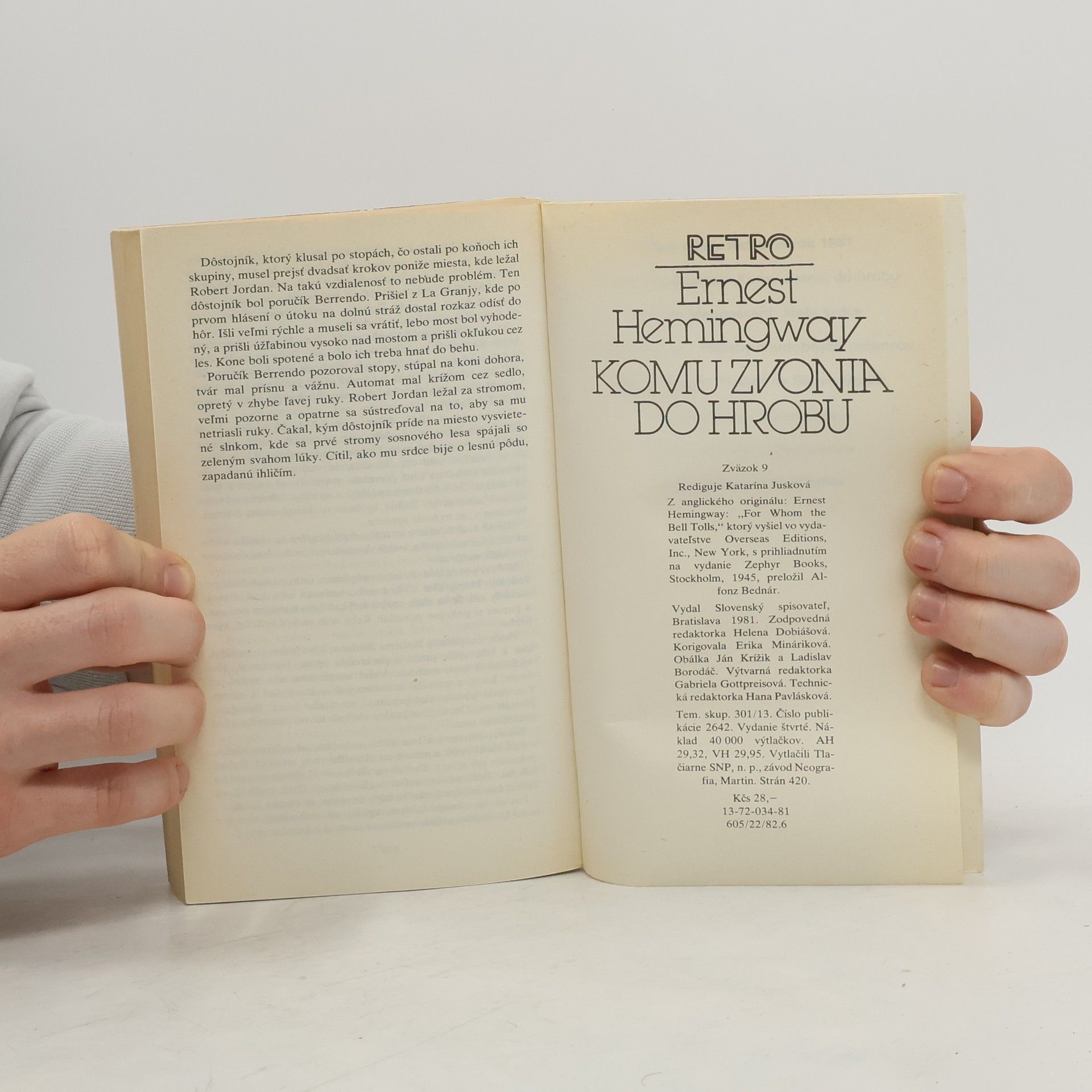Ernest Hemingway Komu zvonia do hrobu