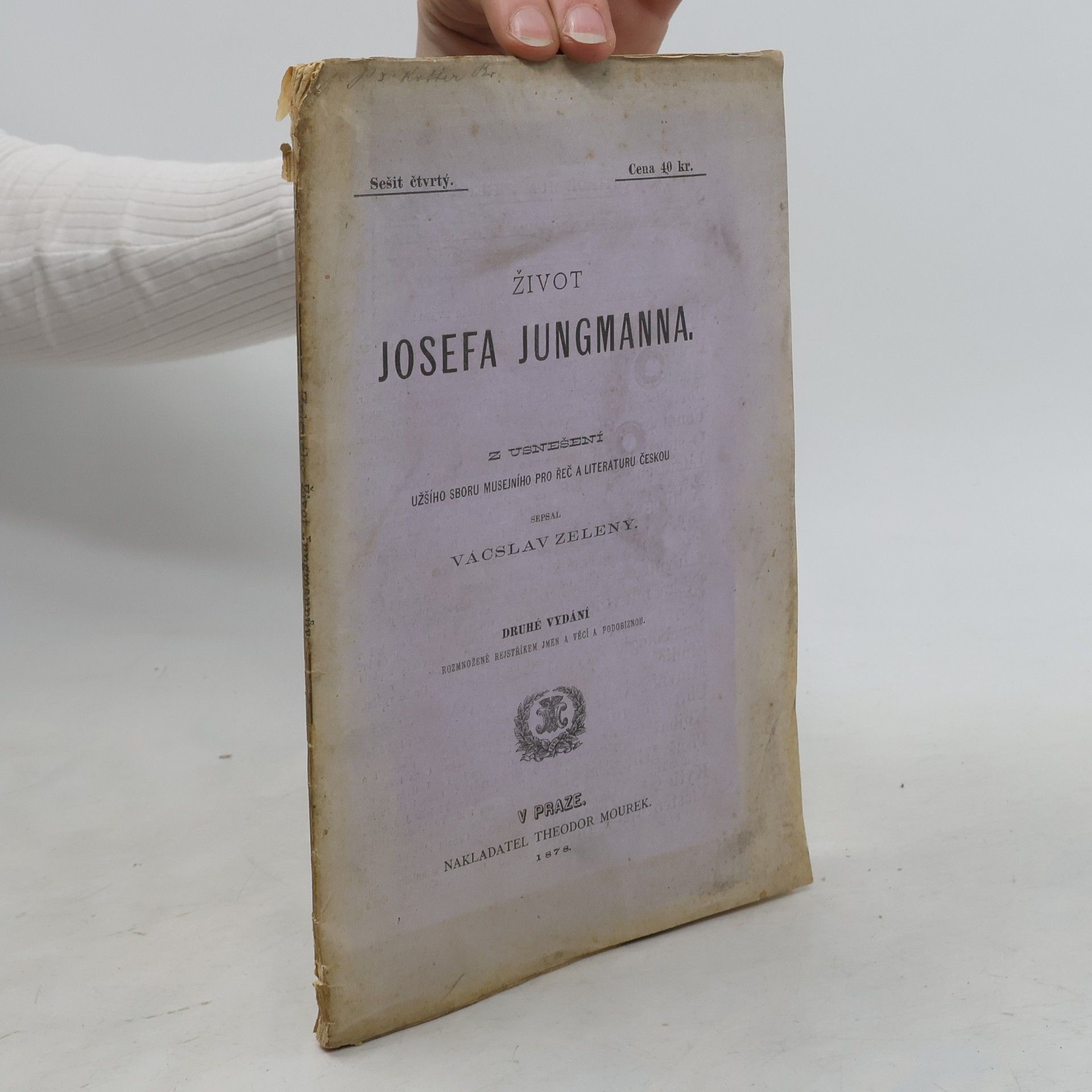 Zelený Vácslav Život Josefa Jungmanna