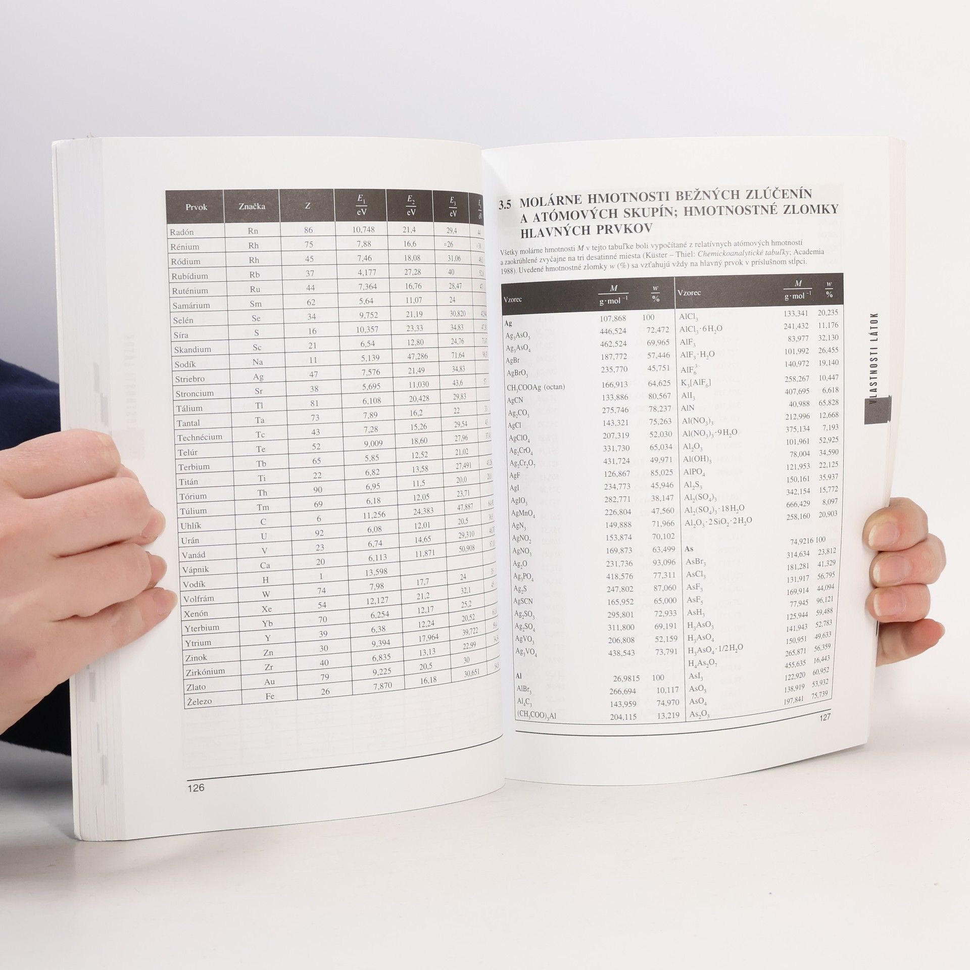 Various authors Matematické, fyzikálne a chemické tabuľky