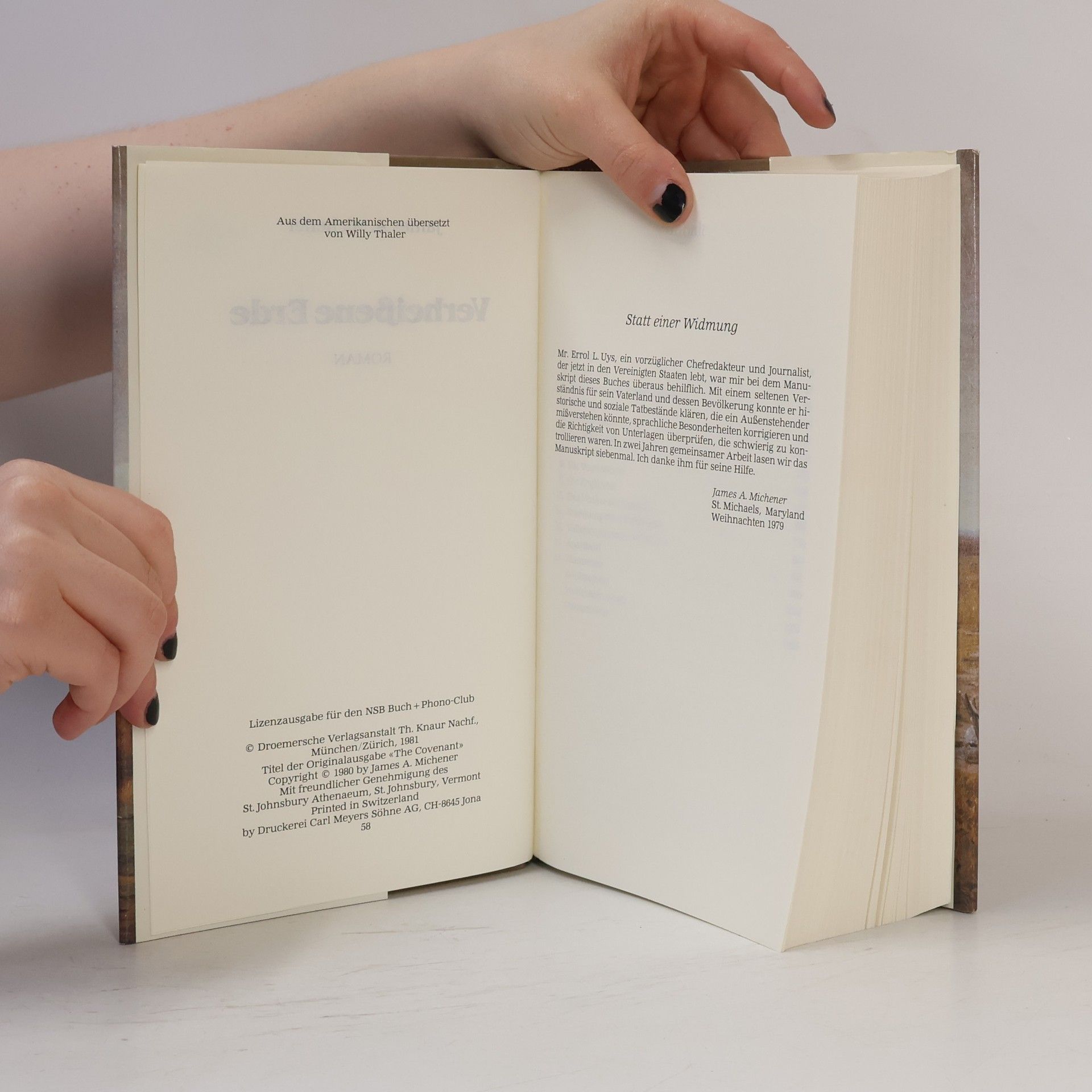 James Albert Michener Verheissene Erde