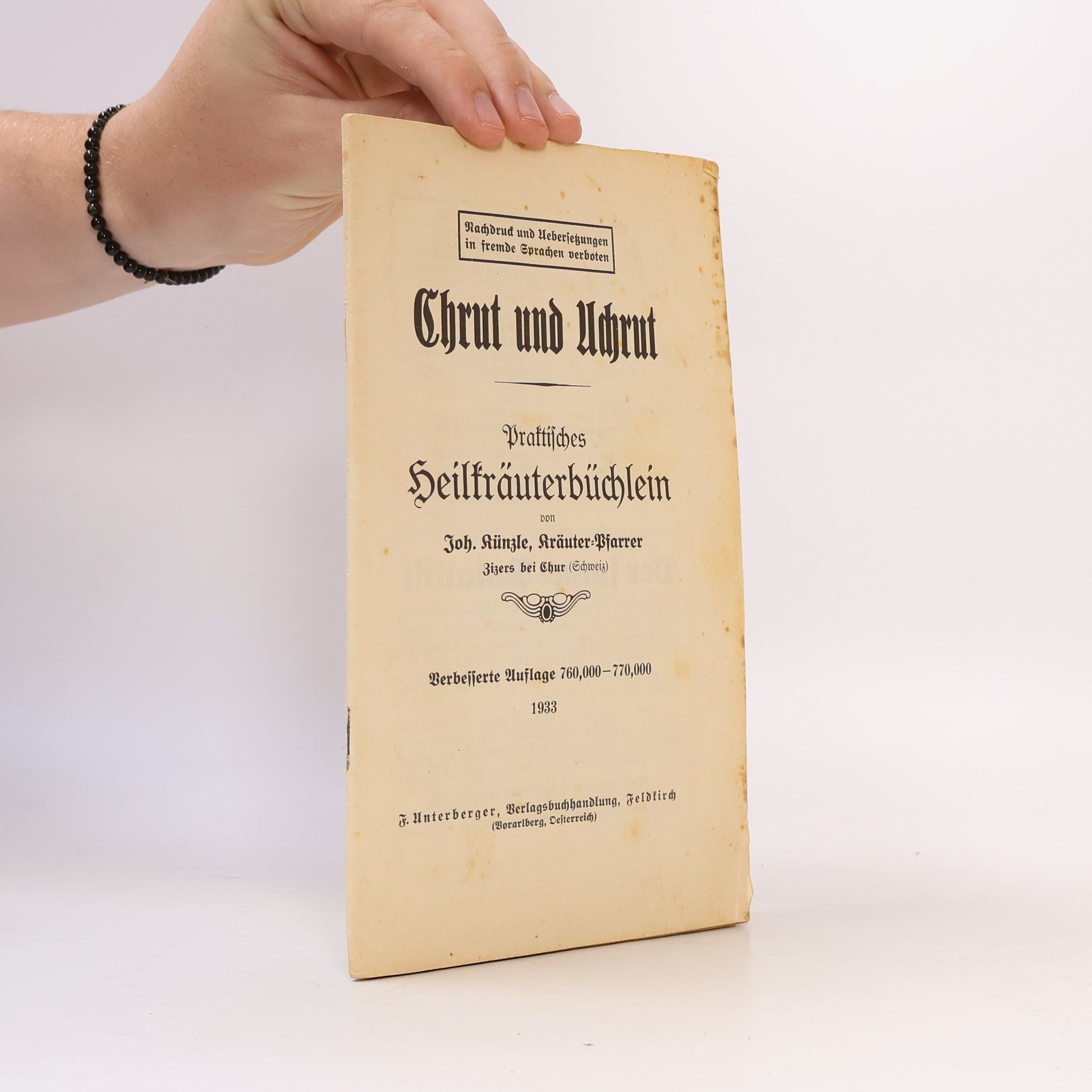 Johann Künzle Chrut und Uchrut