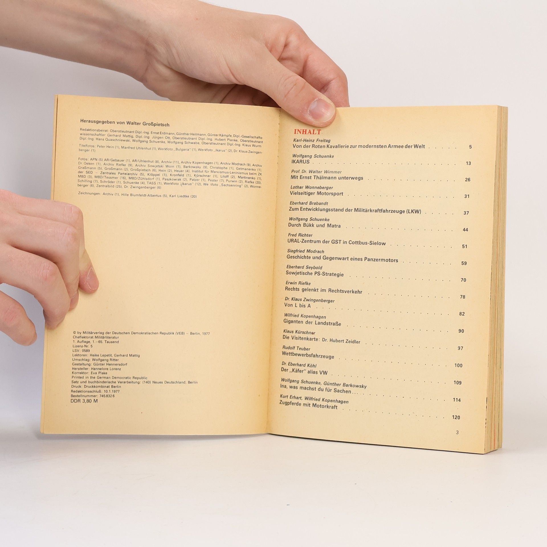 Kolektiv autorů Motor Kalender der DDR 1978