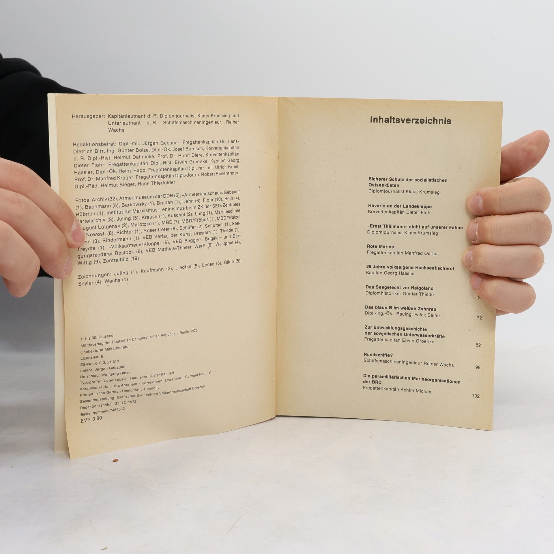 Autorenkollektiv Marine-Kalender der DDR 1974