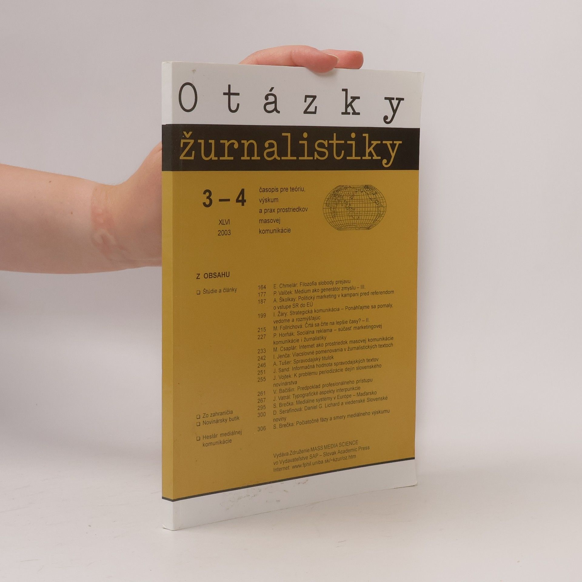Autorenkollektiv Otázky žurnalistiky 3-4