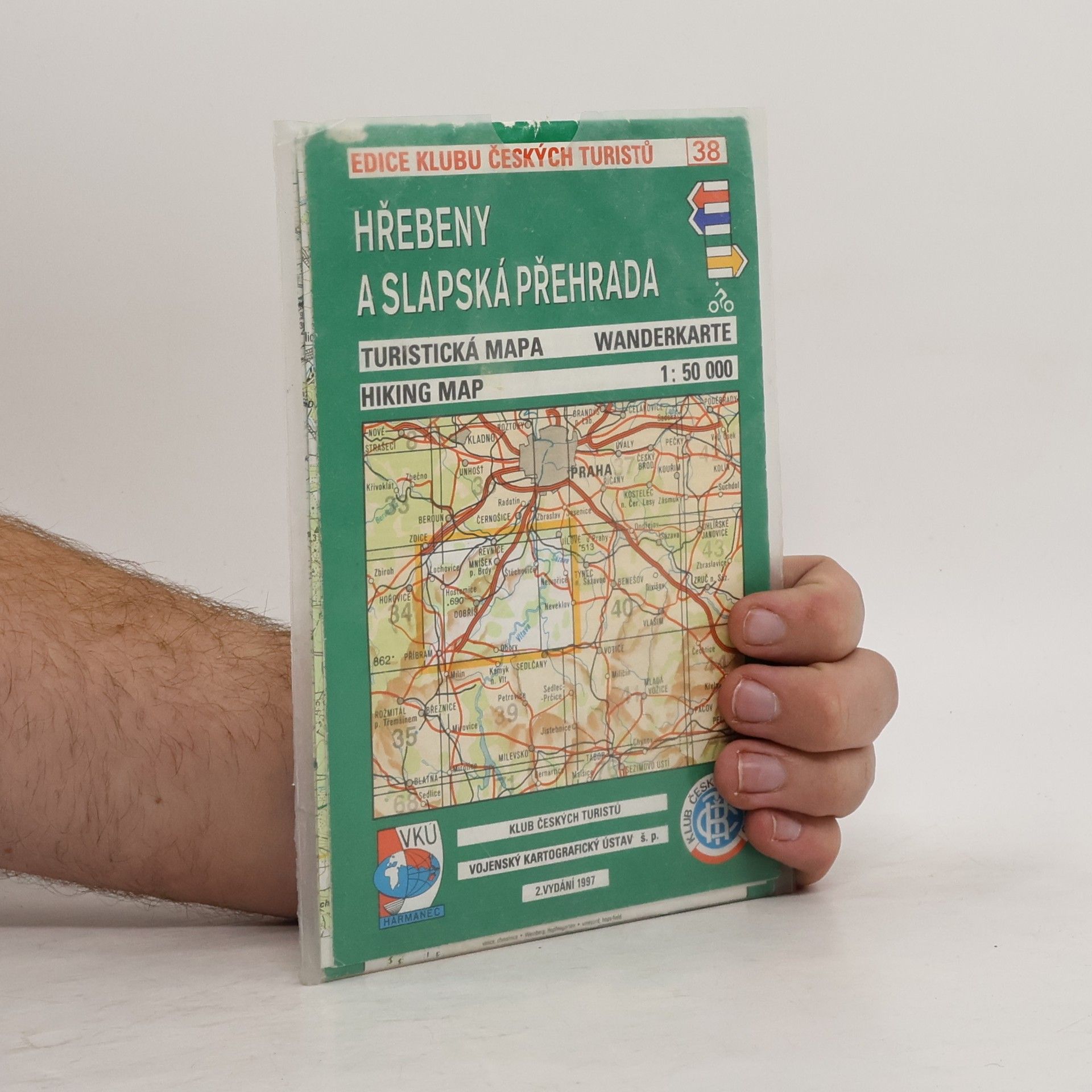 Kolektív autorov Hřebeny a Slapská přehrada turistická mapa 1:50 000