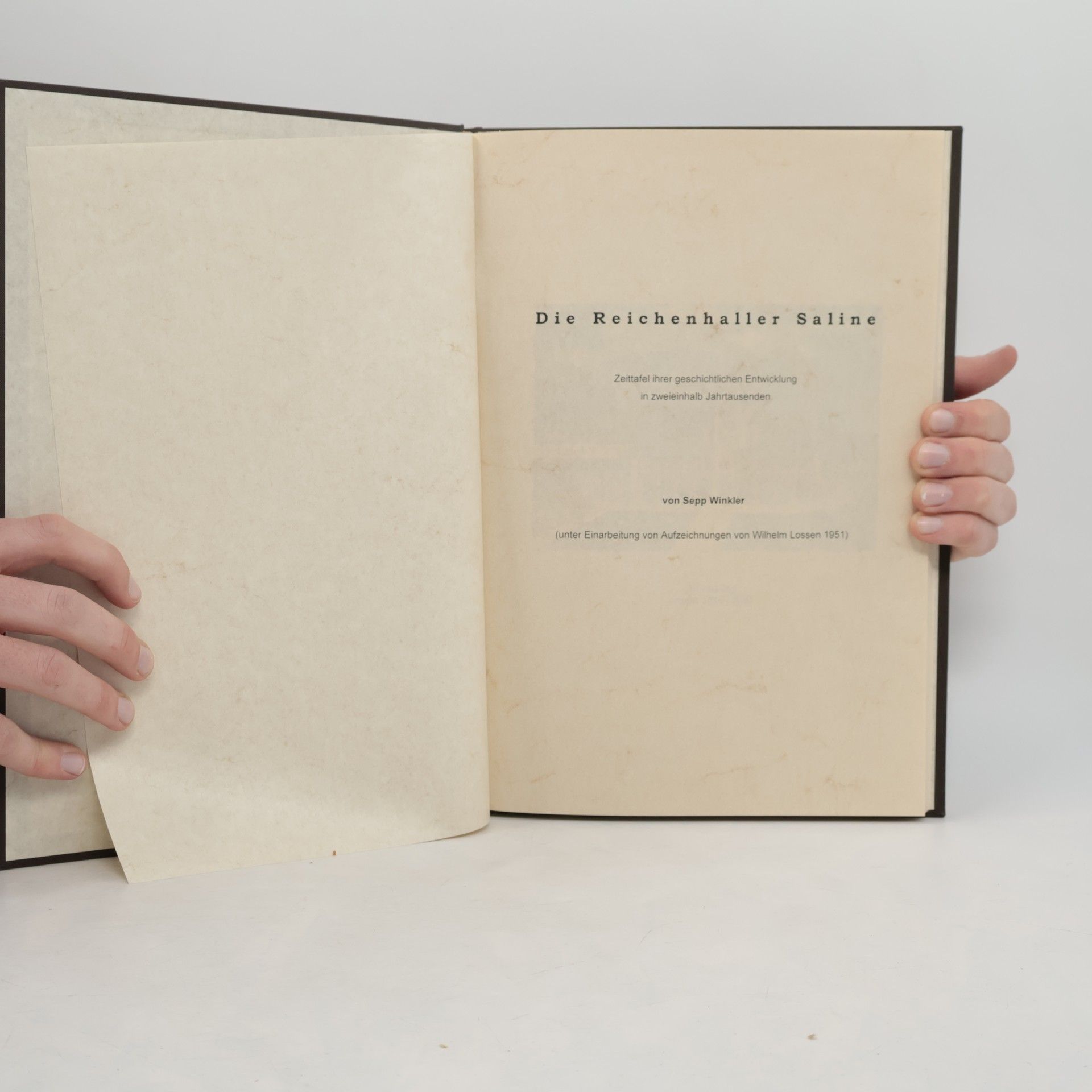 Sepp Winkler Chronologische Zeittafel der Saline Reichenhall