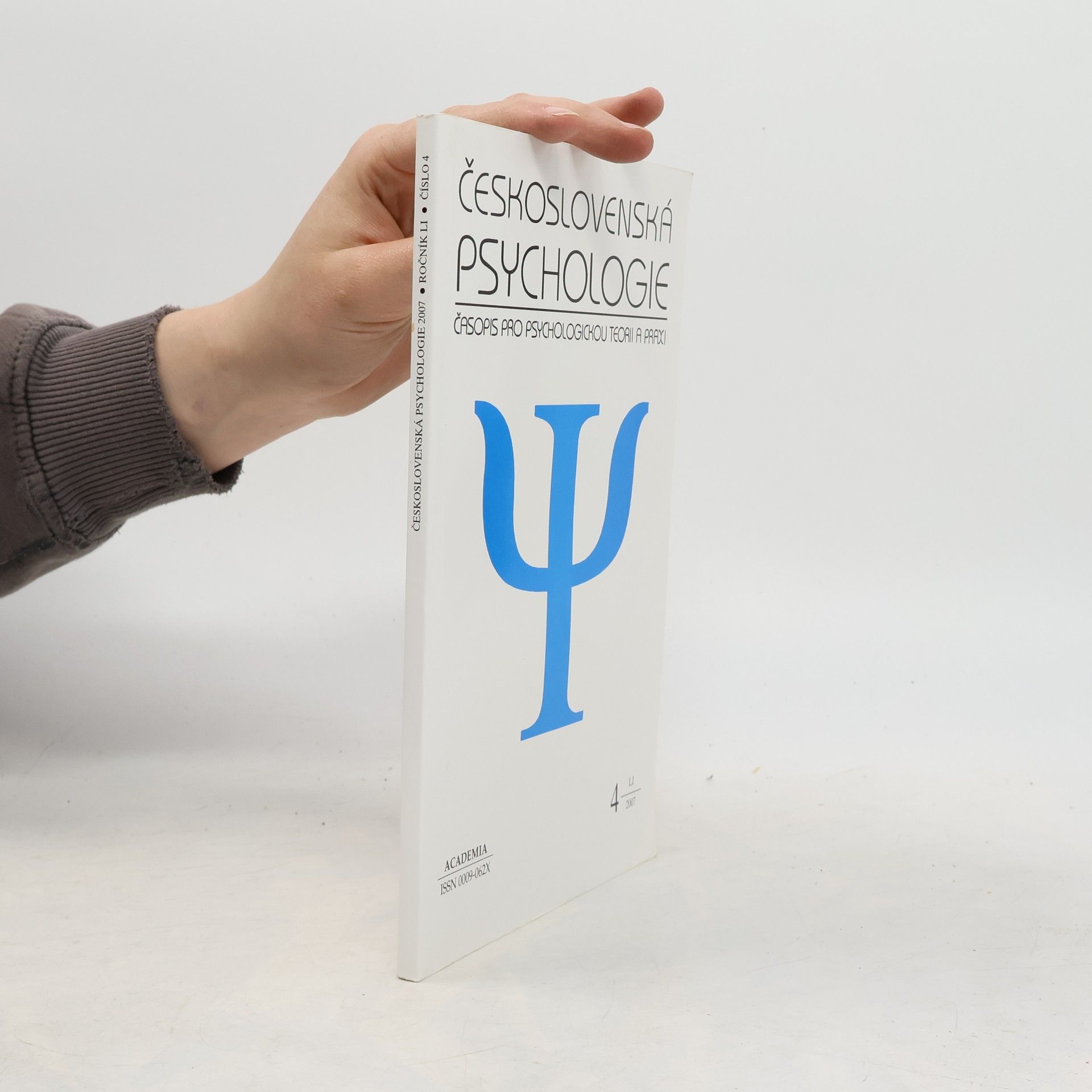 AA.VV. Československá psychologie 4/2007