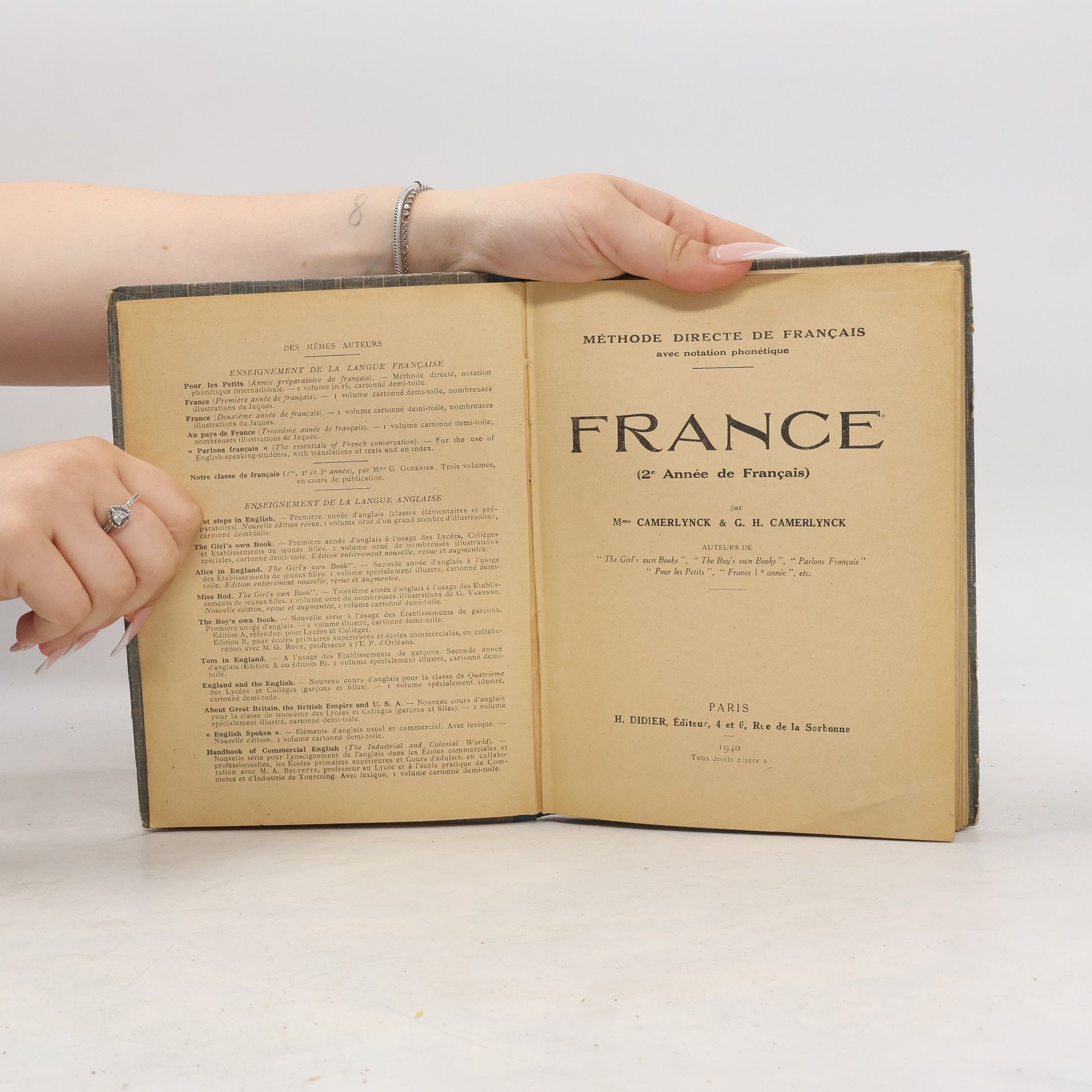 M. Camerlynck France 2. année de Francais