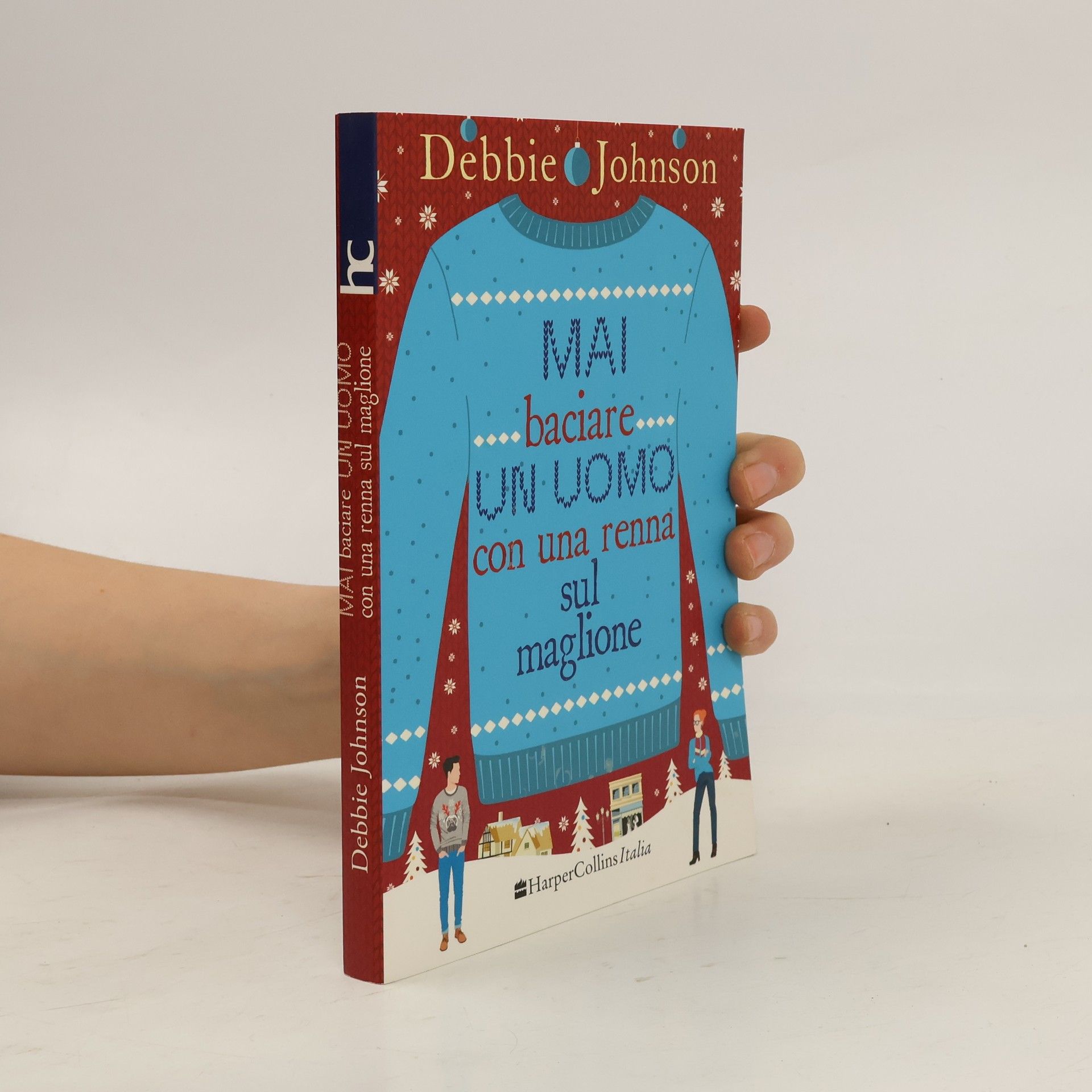 Debbie M. Johnson Mai baciare un uomo con una renna sul maglione
