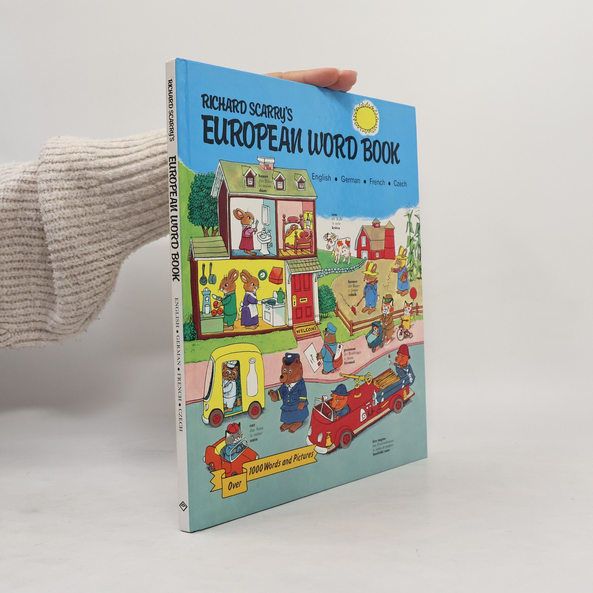 Richard Scarry European Word Book. English, German, French, Czech