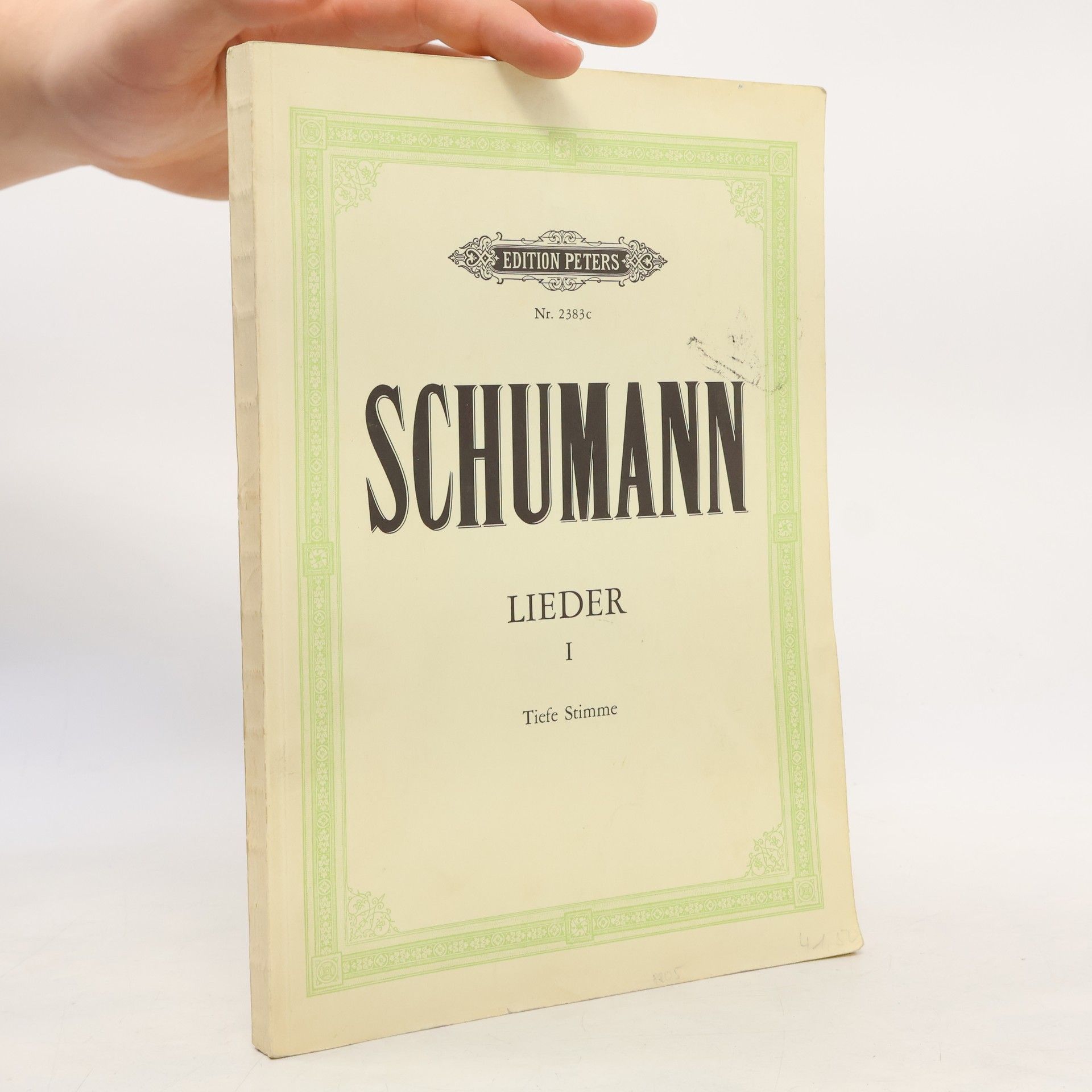 Various authors Schumann Lieder I. Tiefe Stimme