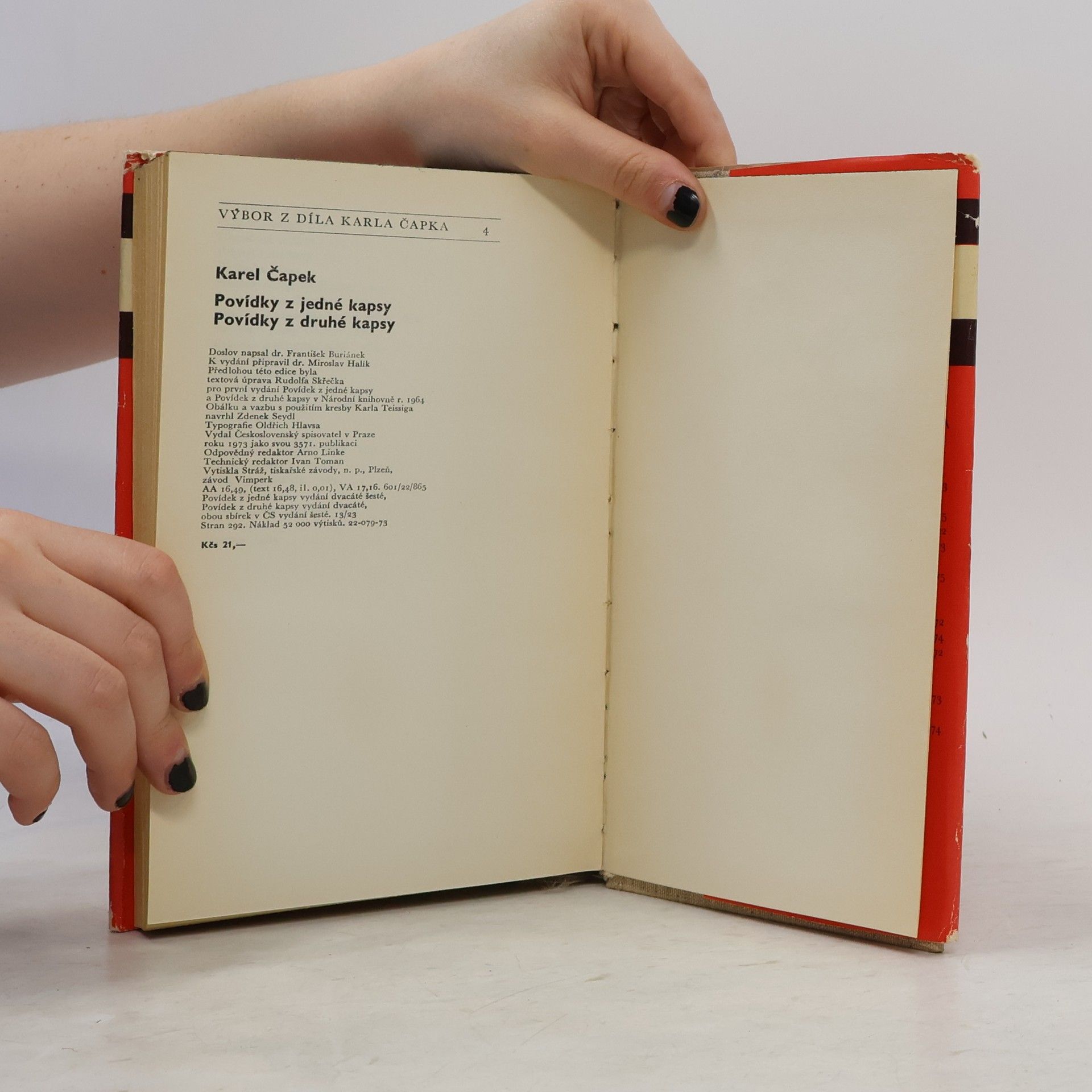 Karel Čapek Povídky z jedné kapsy. Povídky z druhé kapsy