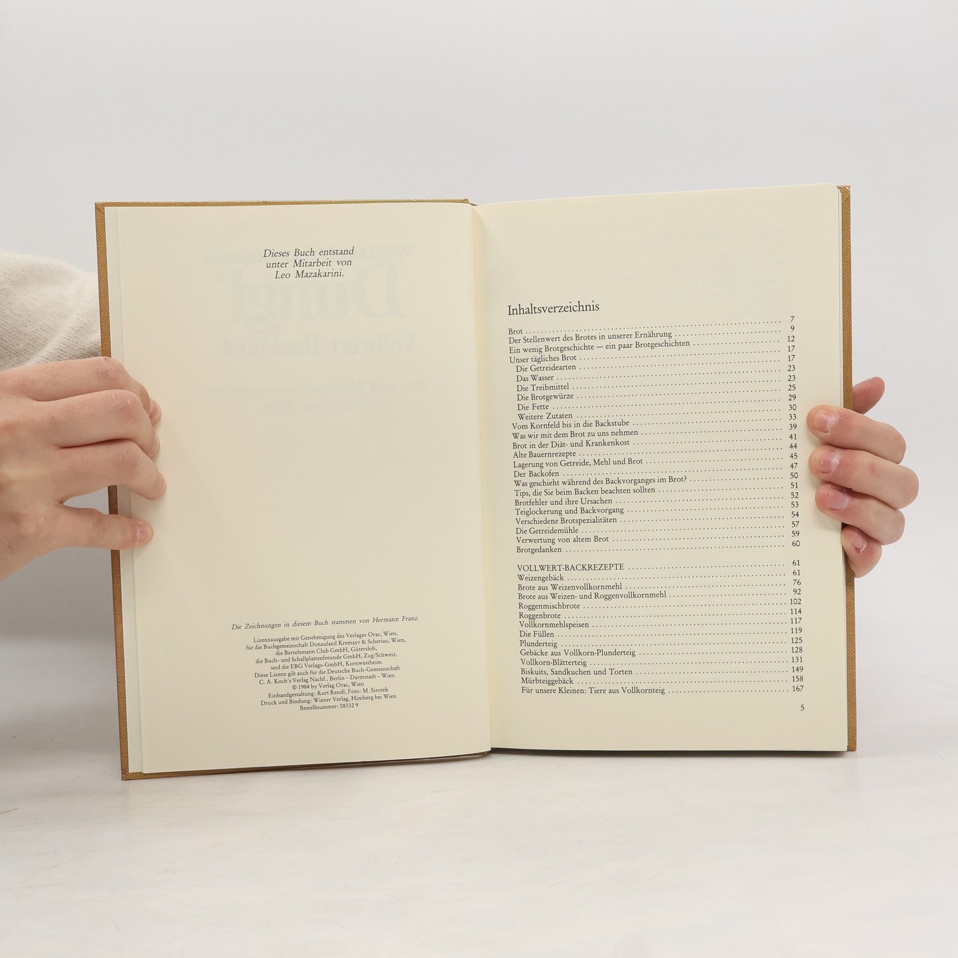 Hans Gradwohl Dungl's Vollwert-Backbuch