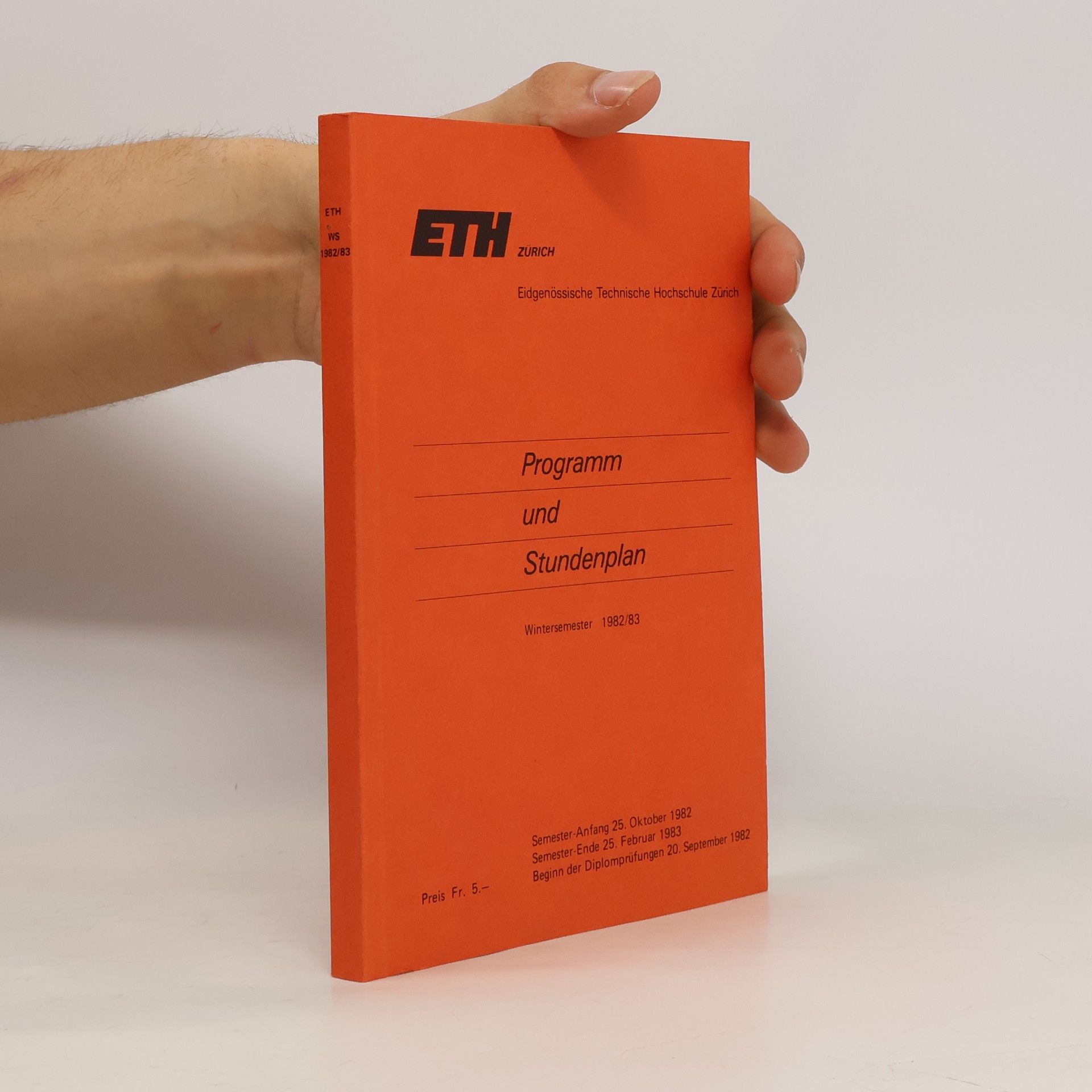 Collectif d'auteurs Programm und Stundenplan 1982/1983