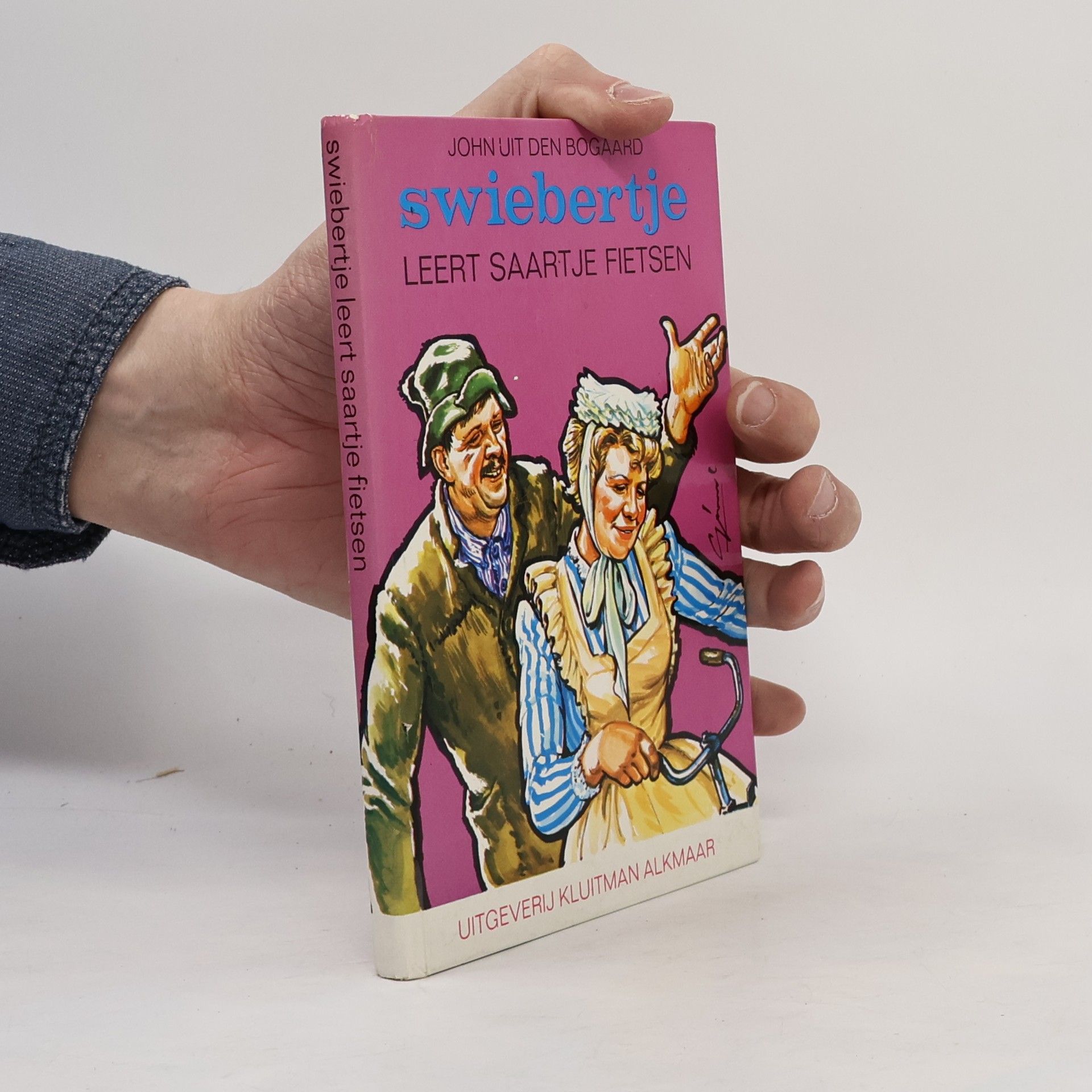 John Henri uit den Bogaard Swiebertje leert Saartje fietsen