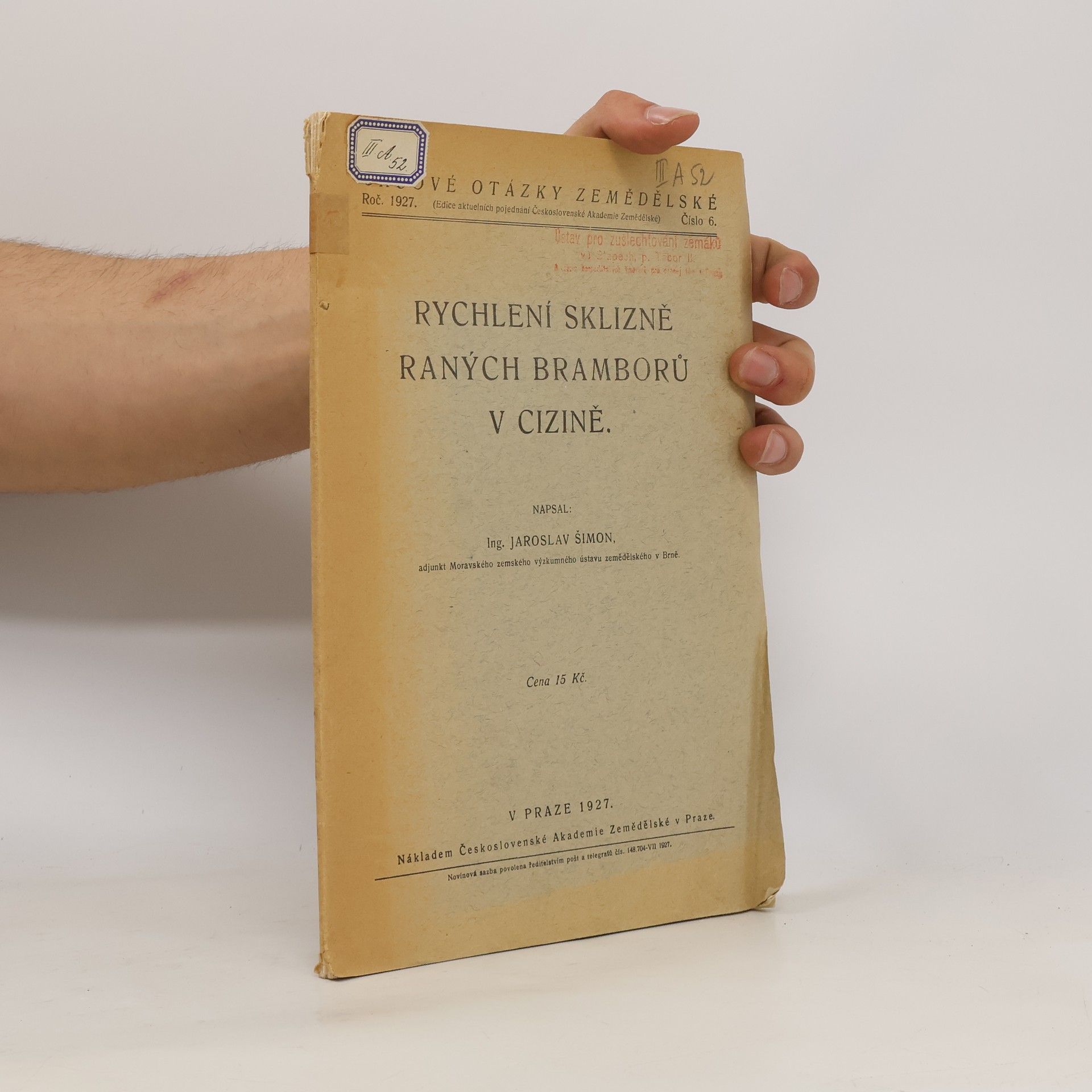 Jaroslav Šimon Rychlení sklizně raných bramborů v cizině