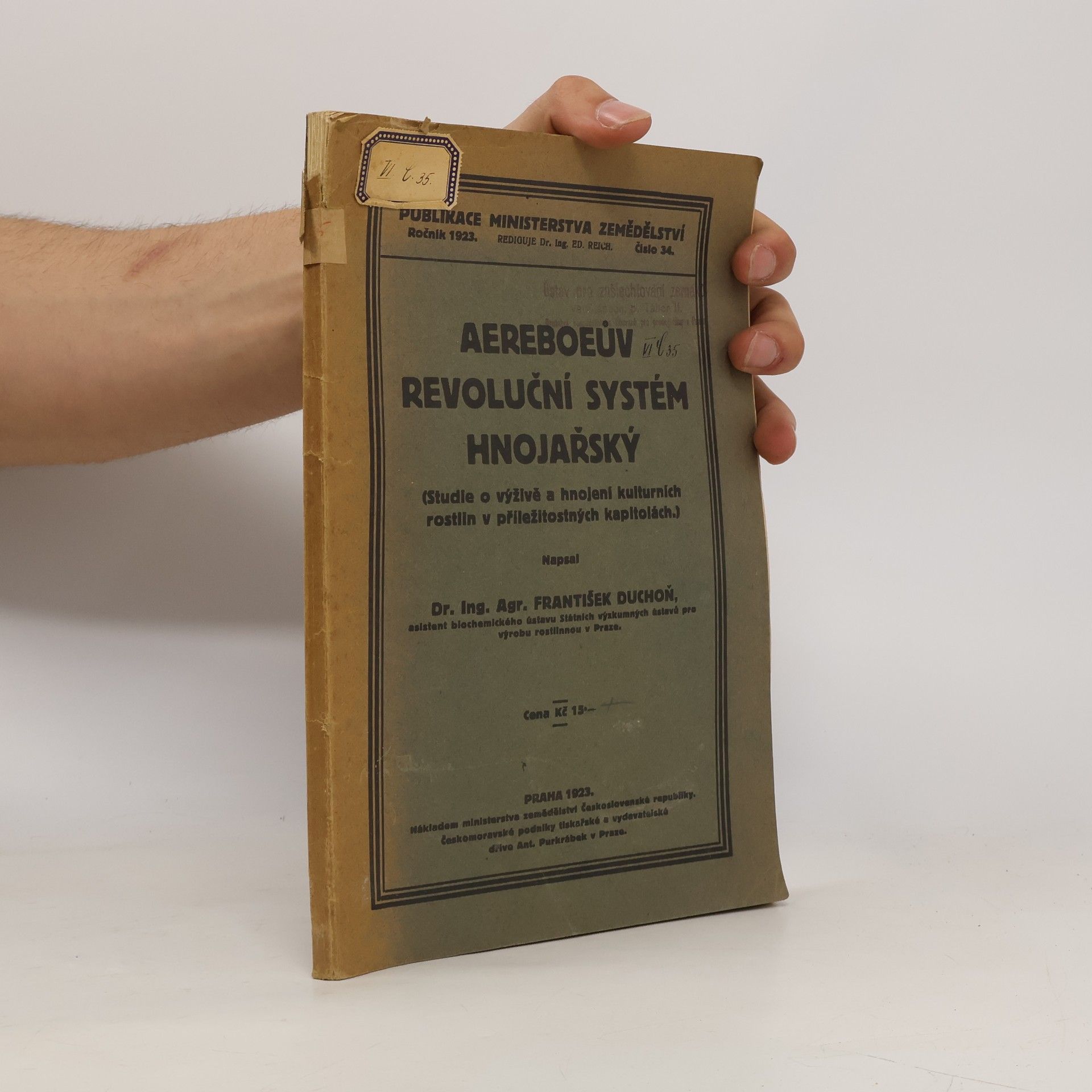 František Duchoň Aereboeův revoluční systém hnojařský