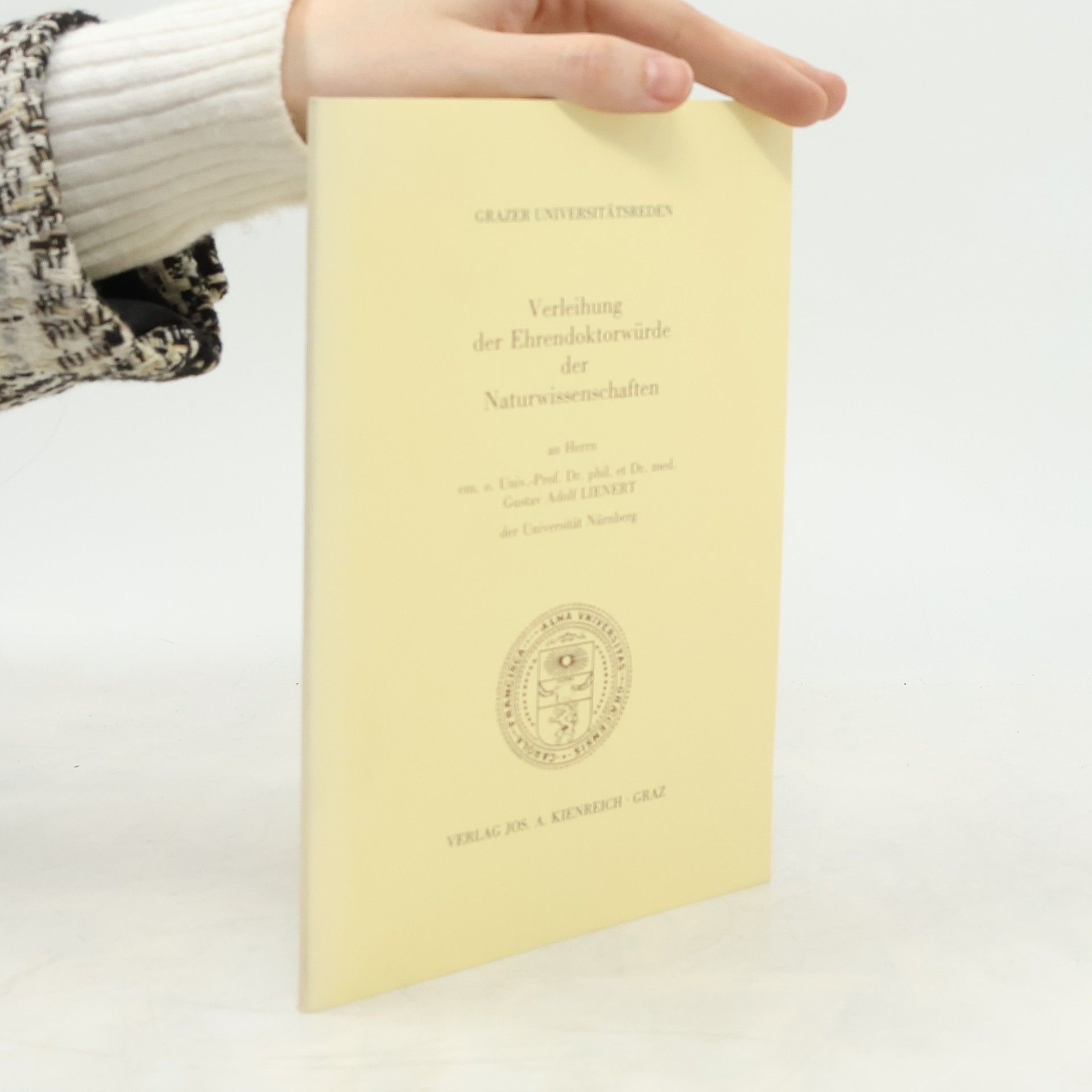 Auteurscollectief Verleihung der Ehrendoktorwürde der Naturwissenschaften