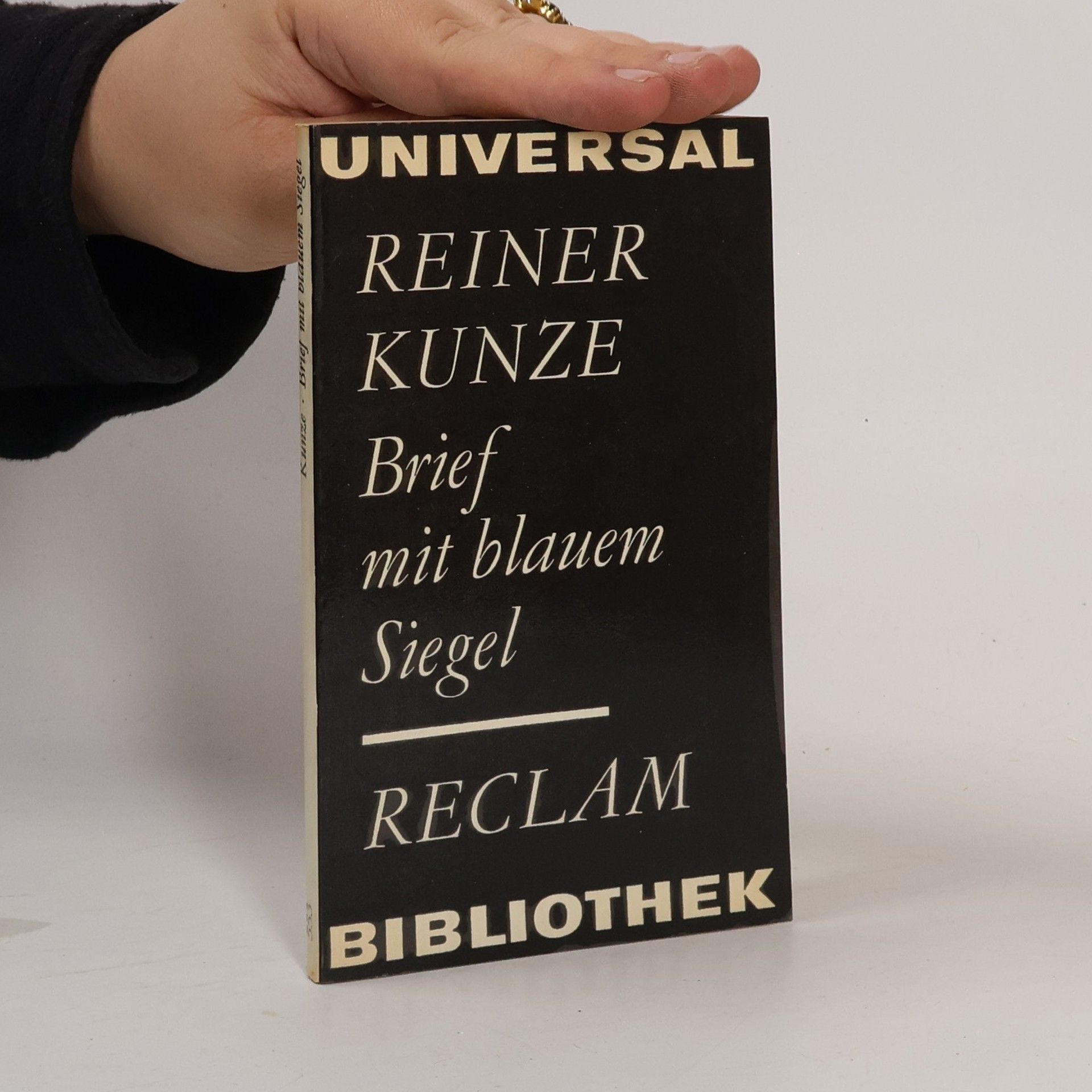 Reiner Kunze Brief mit blauem Siegel : Gedichte