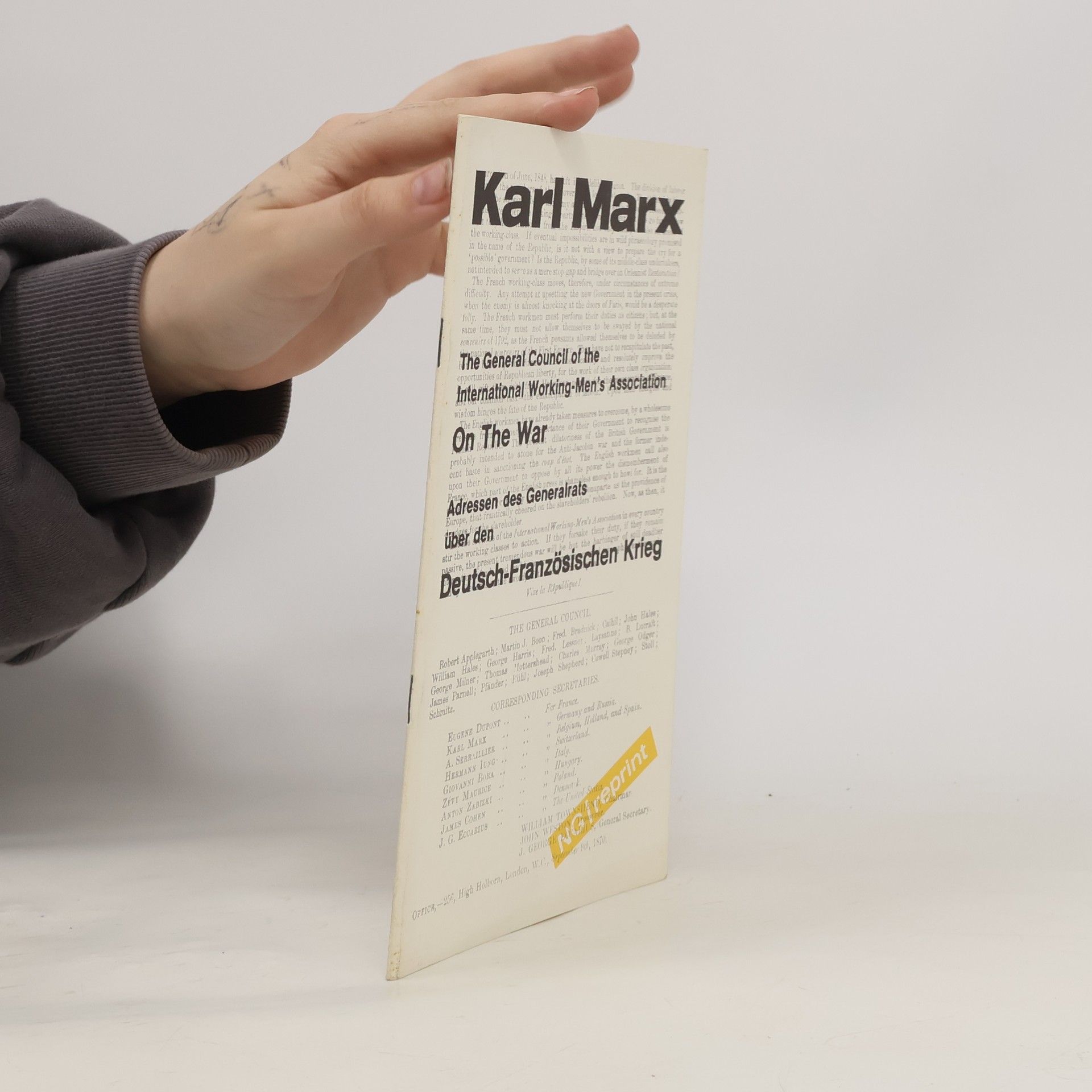 Karl Marx The General Council of the International Working-Men's Association