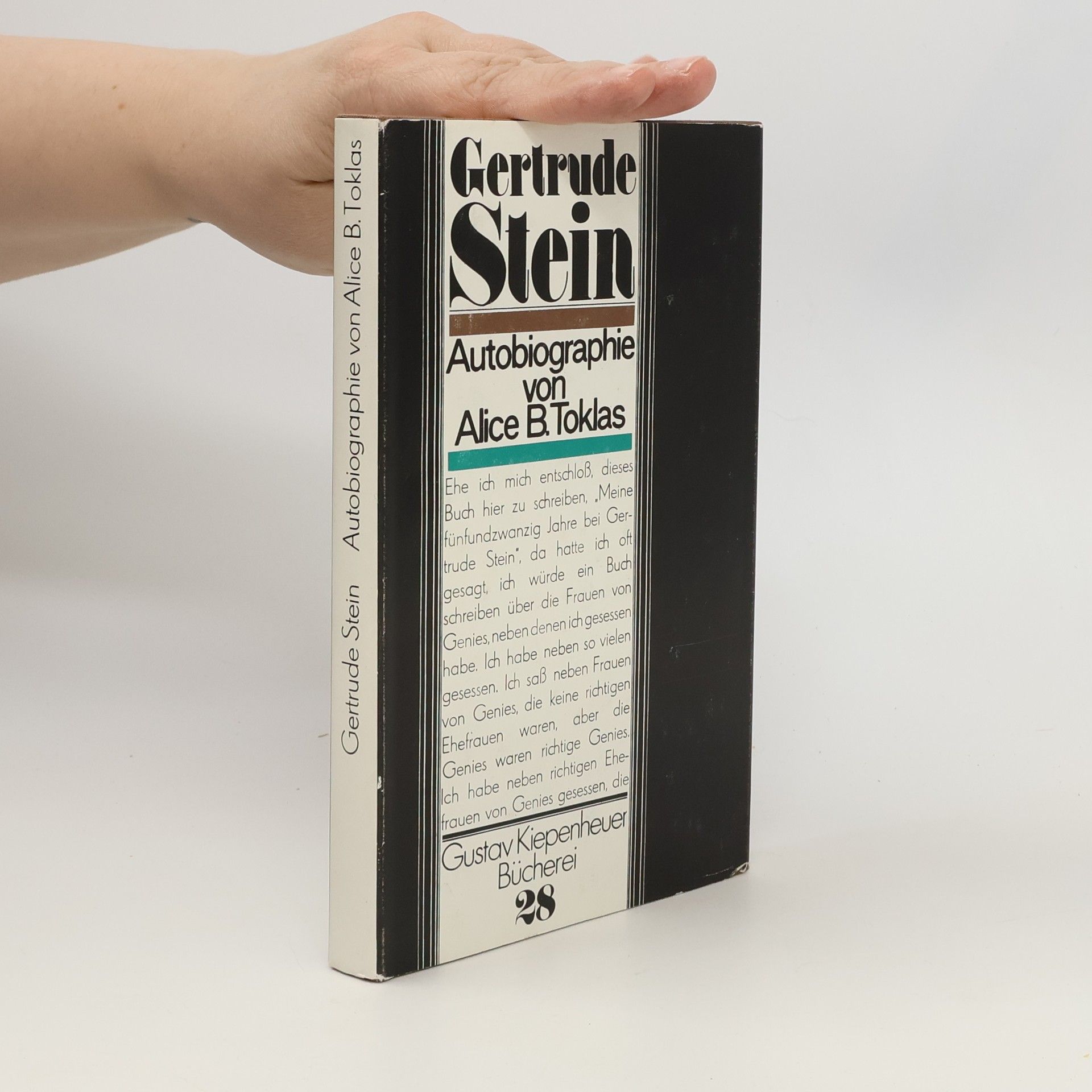 Gertrude Stein Autobiographie von Alice B. Toklas