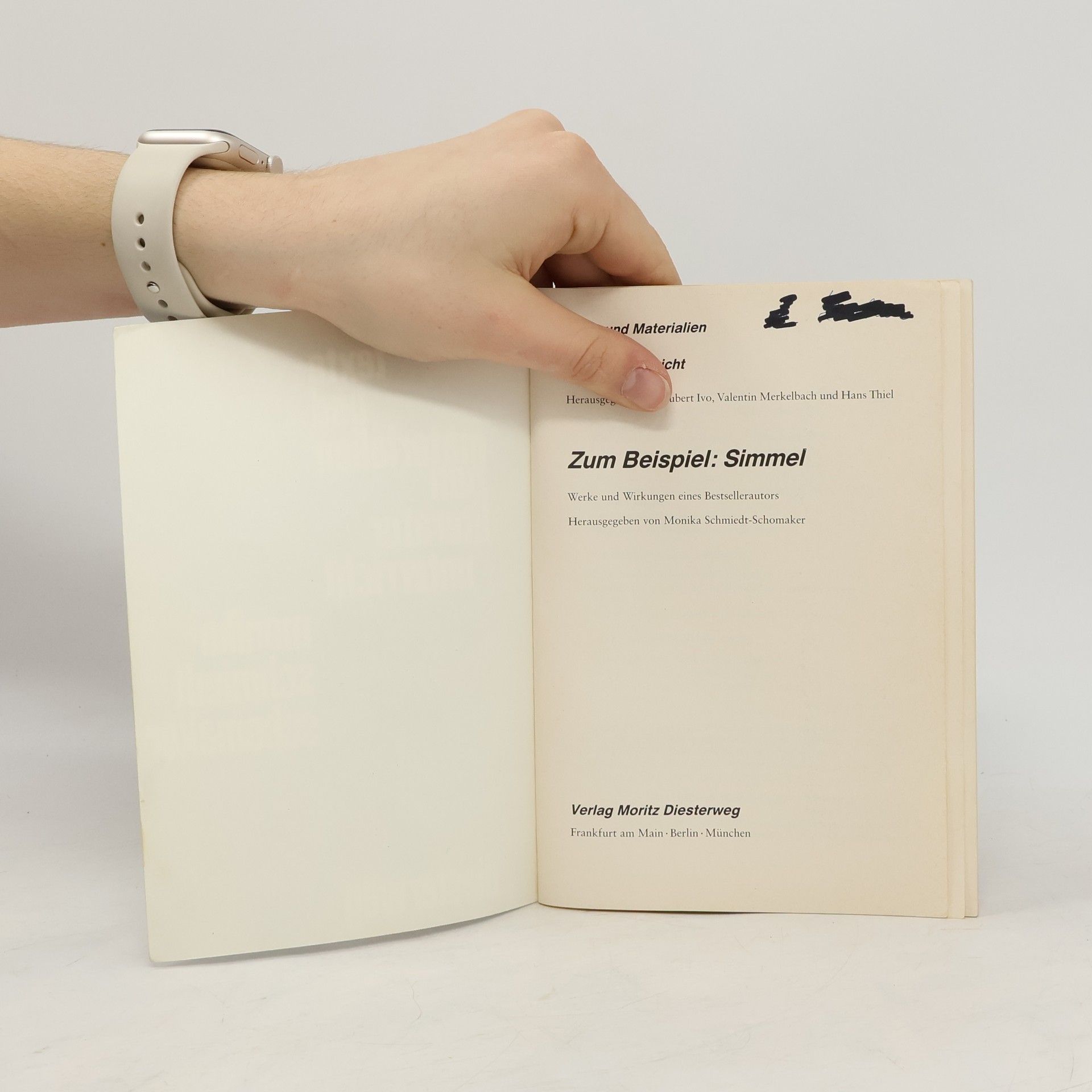 Monika Schmiedt-Schomaker Texte und Materialien zum Literaturunterricht: Zum Beispiel: Simmel