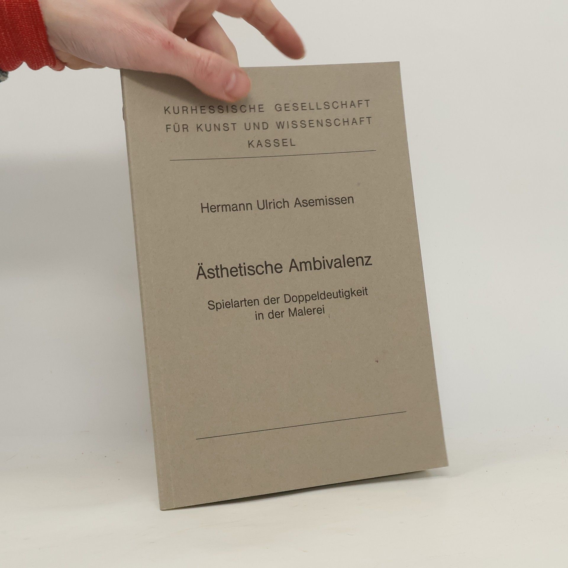 Hermann Ulrich Asemissen Ästhetische Ambivalenz