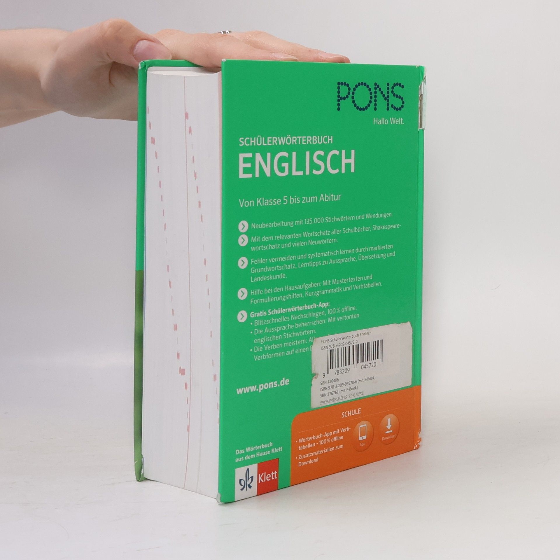 Collectif d'auteurs PONS Schülerwörterbuch Englisch-Deutsch/Deutsch-Englisch