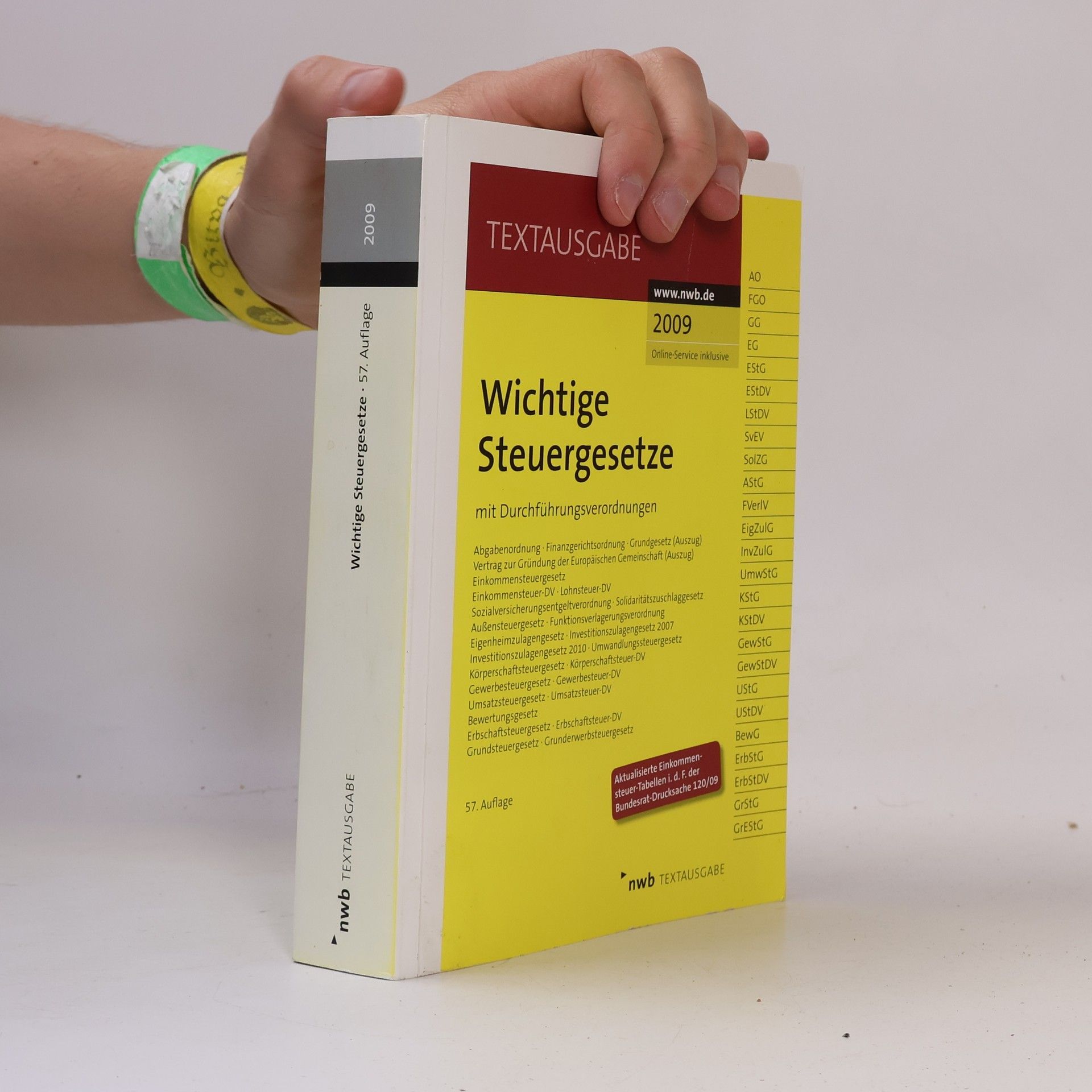 NWB Redaktion nwb Textausgabe: Wichtige Steuergesetze