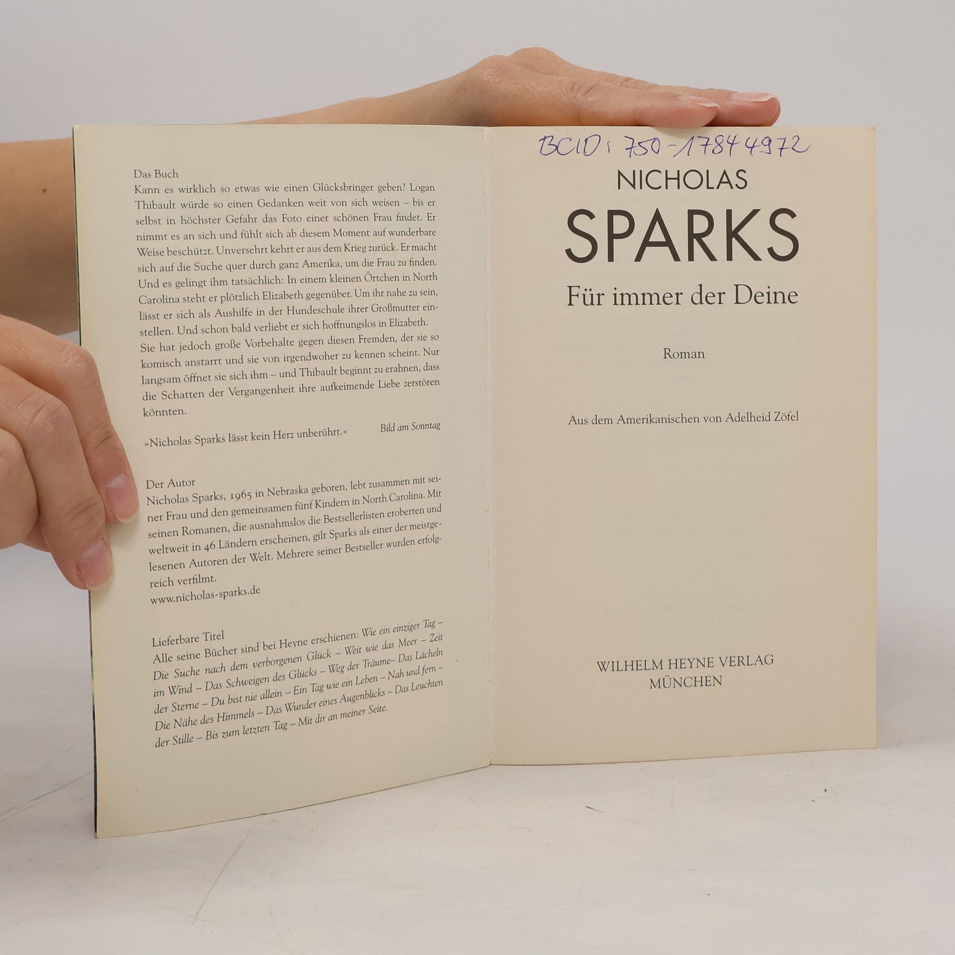 Nicholas Sparks Für immer der Deine