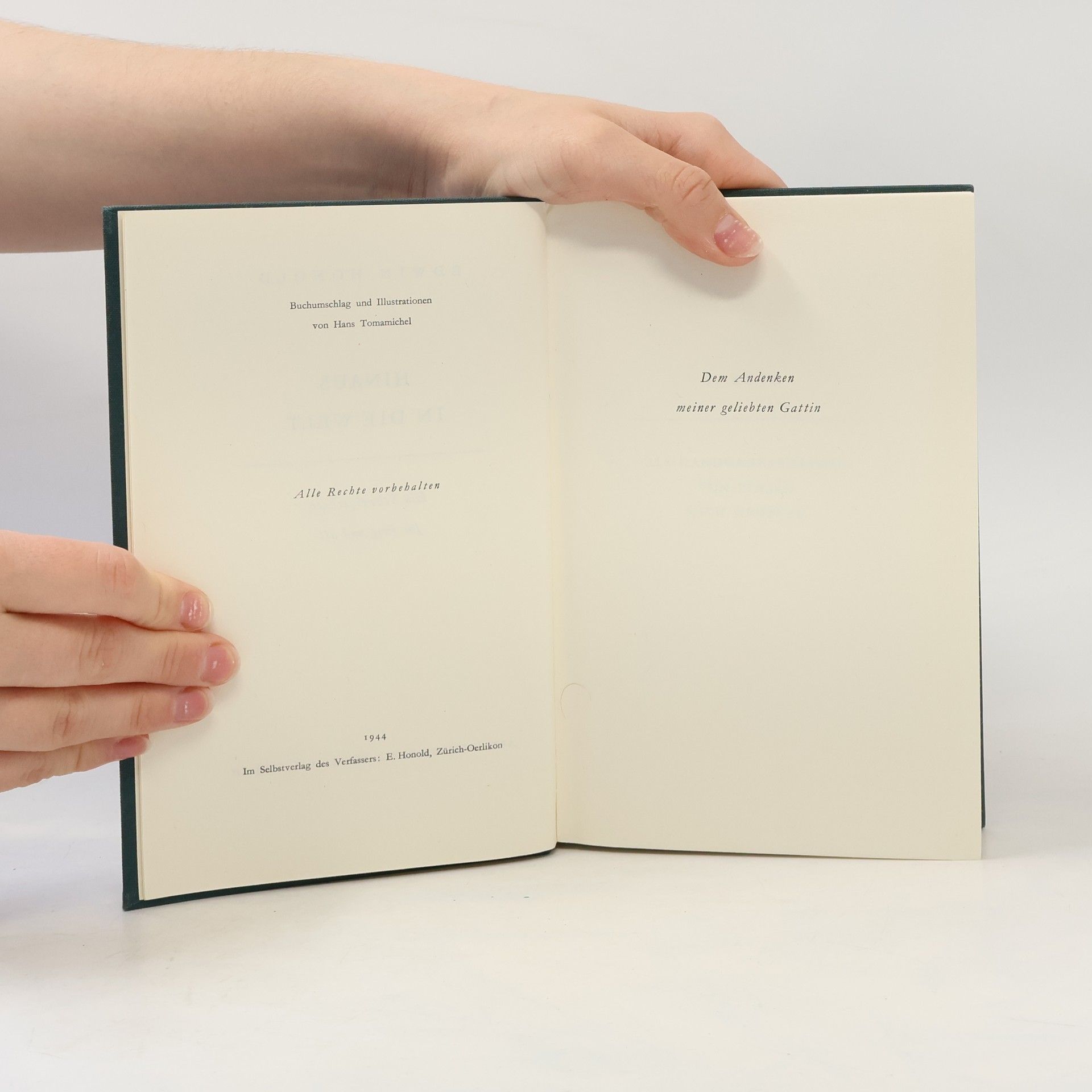 Edwin Honold Hinaus in die Welt