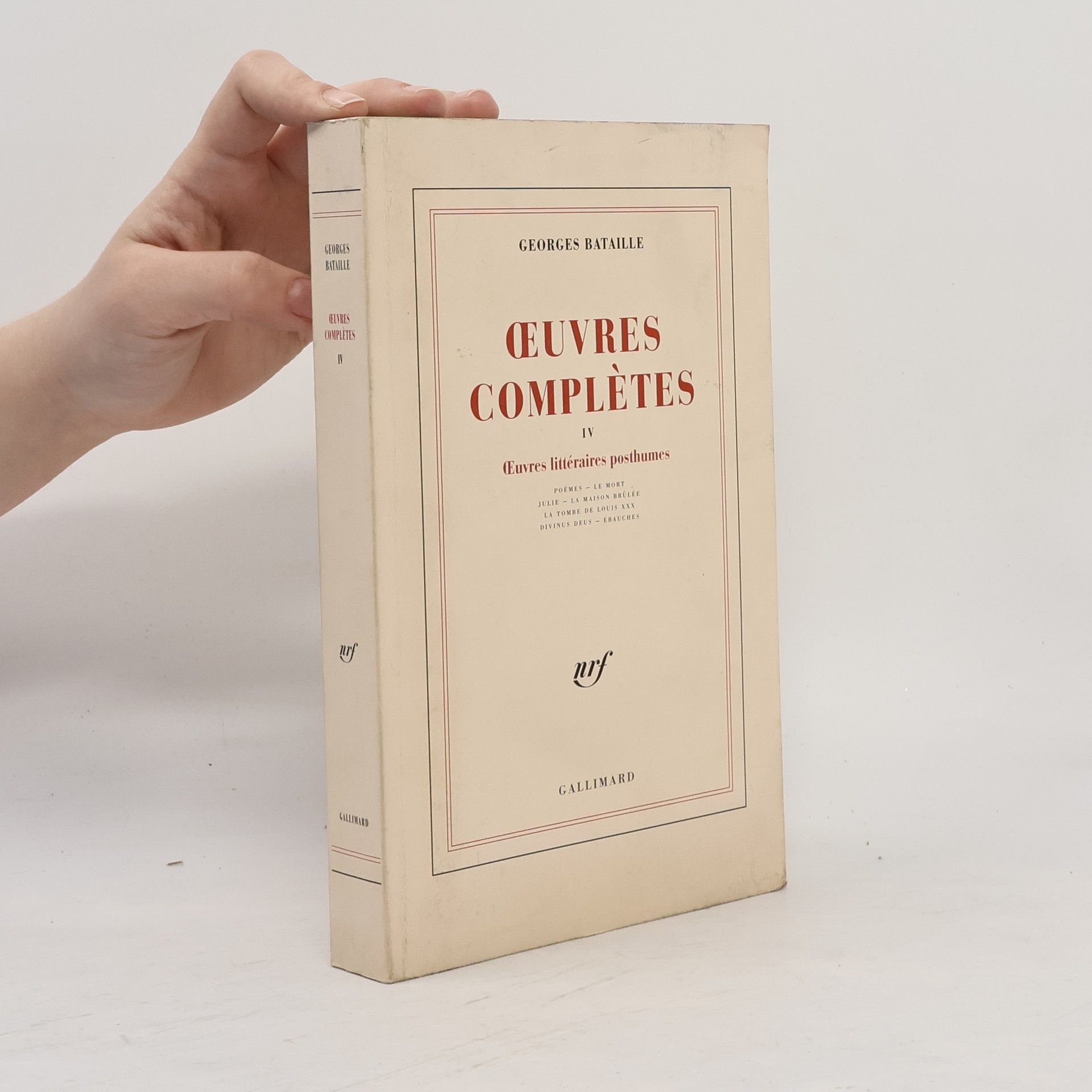 Thadée Klossowski de Rola Œuvres complètes, tome IV