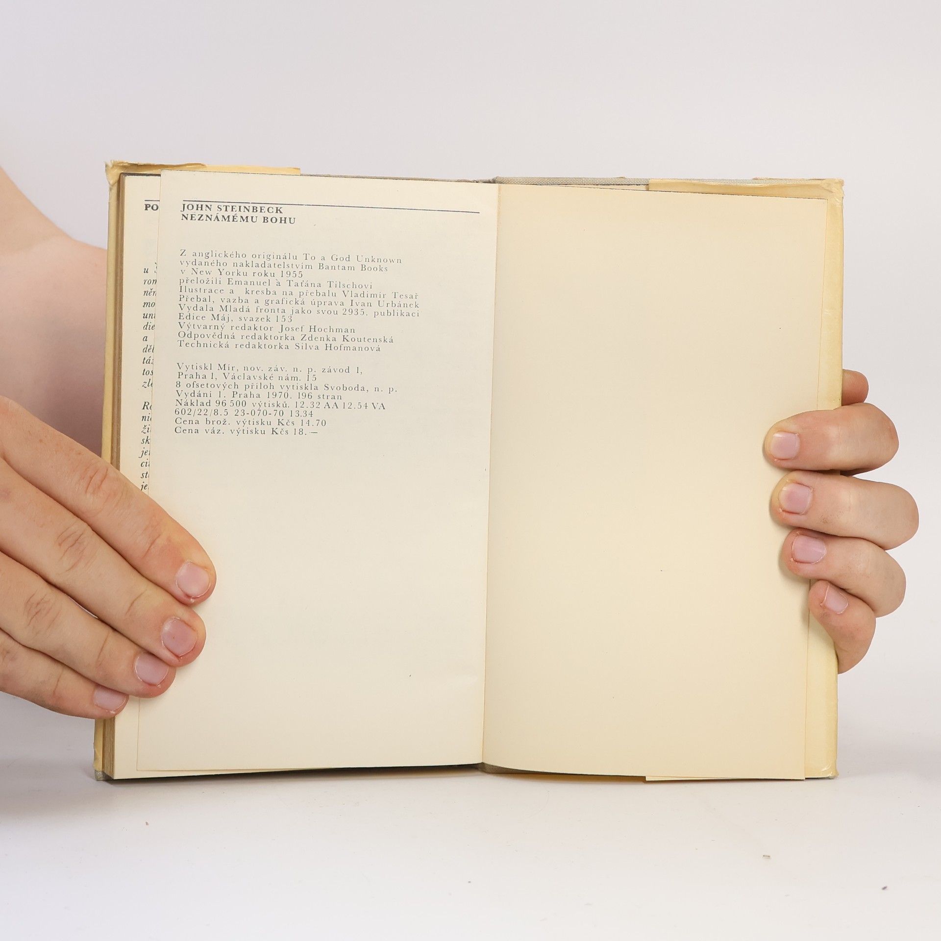 John Steinbeck Neznámému bohu