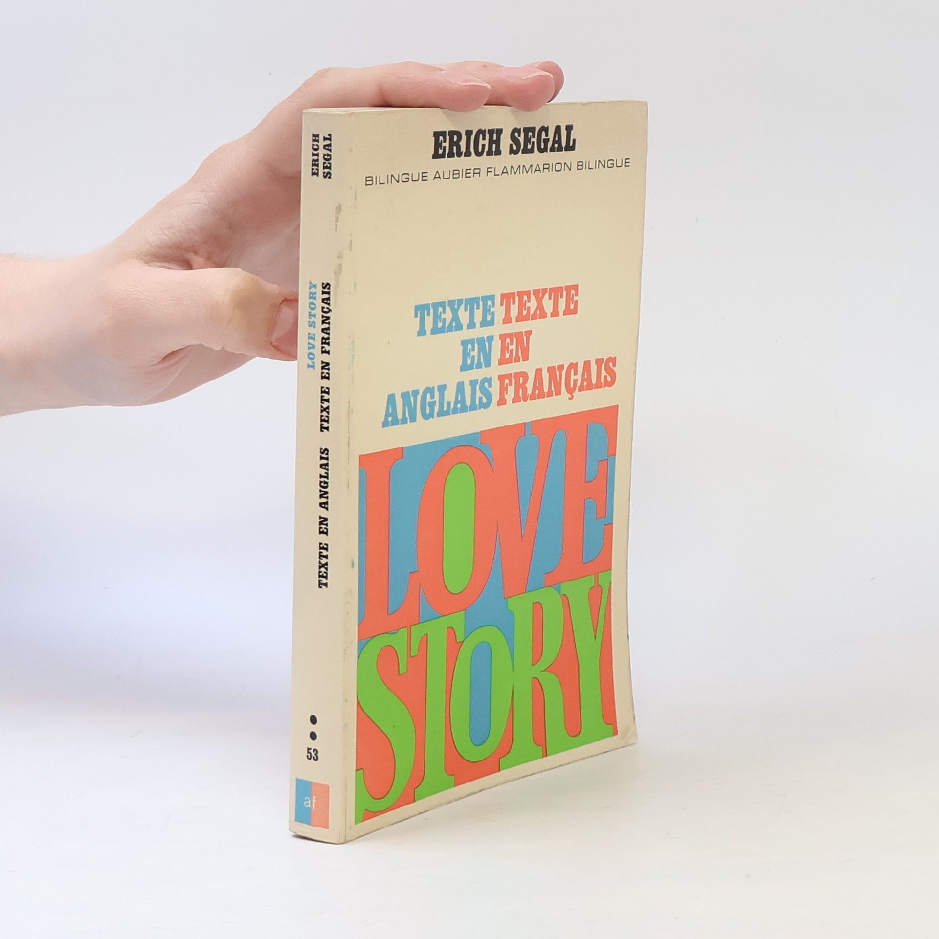Erich Segal Love Story. Texte en Français. Texte en Anglais