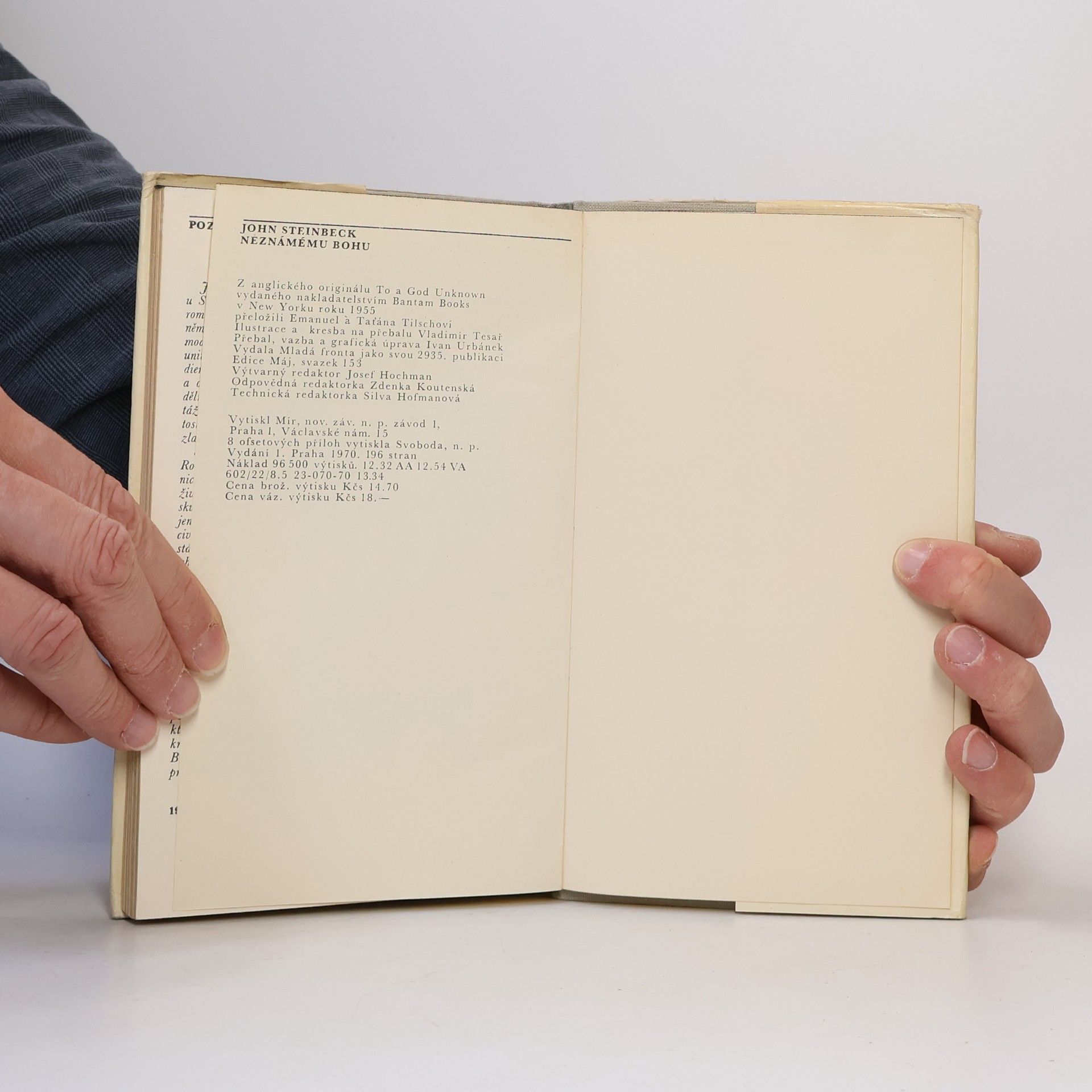 John Steinbeck Neznámému bohu