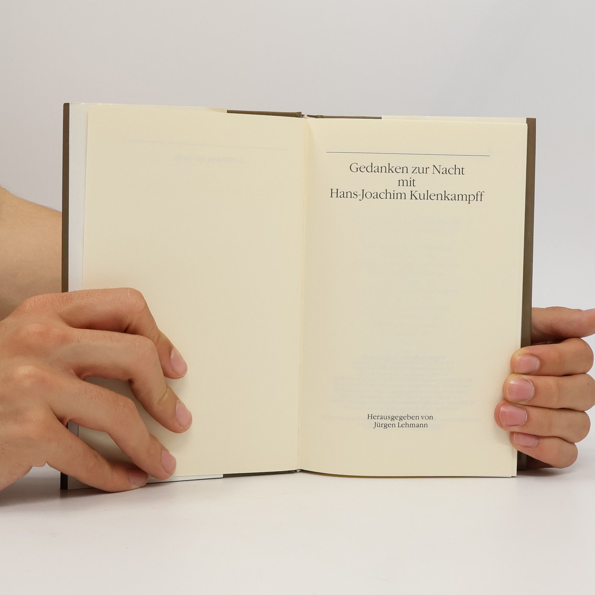 Hans Joachim Kulenkampff Gedanken zur Nacht