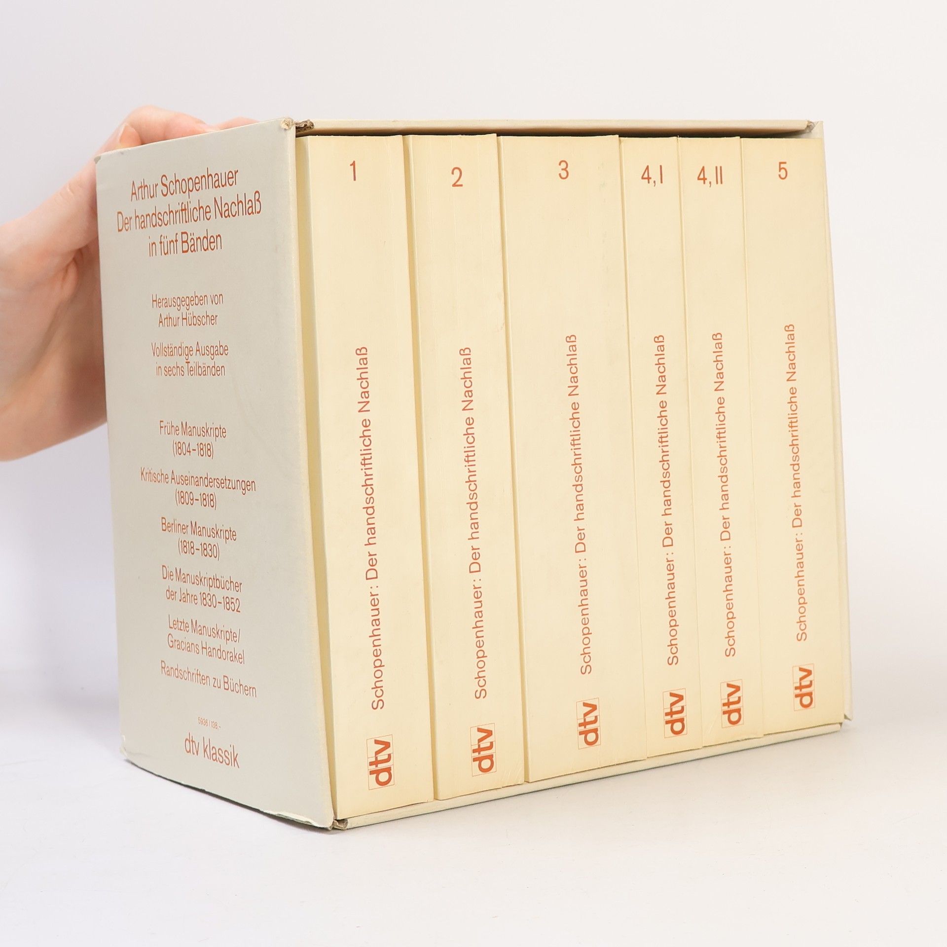 Arthur Schopenhauer Der handschriftliche Nachlaß in fünf Bänden