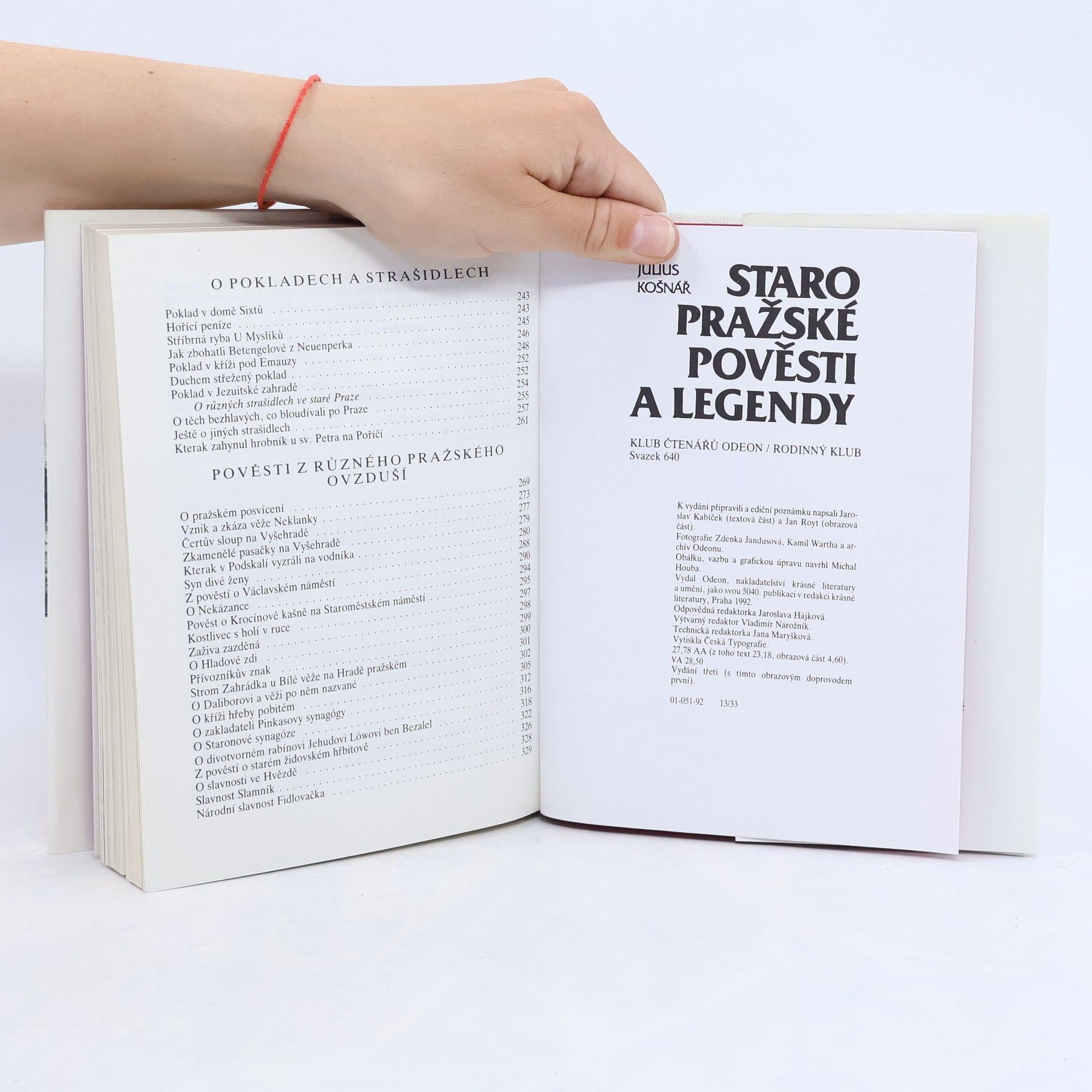 Julius Košnář Staropražské pověsti a legendy