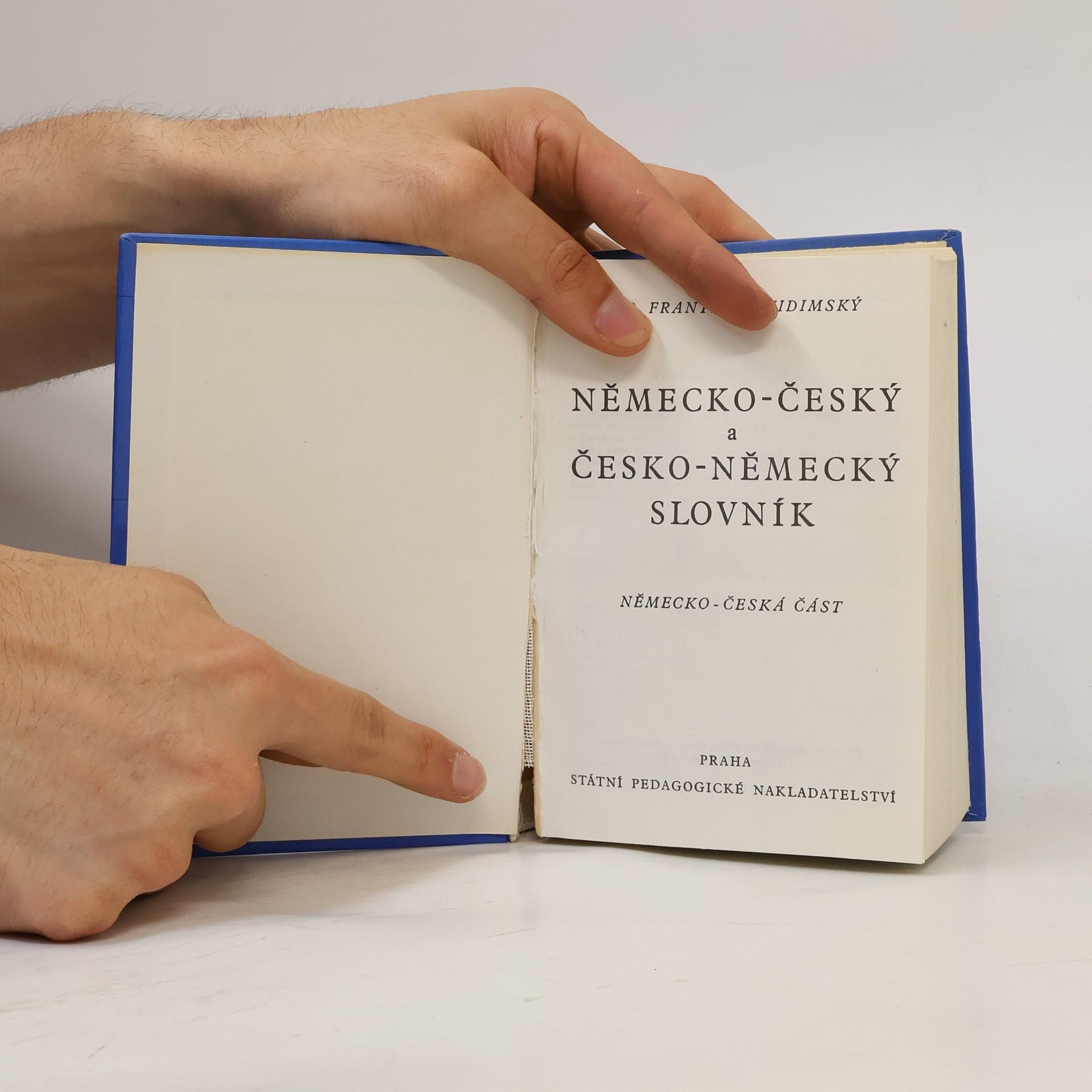 František Widimský Německo-český a česko-německý slovník. Část německo-česká (1. svazek)