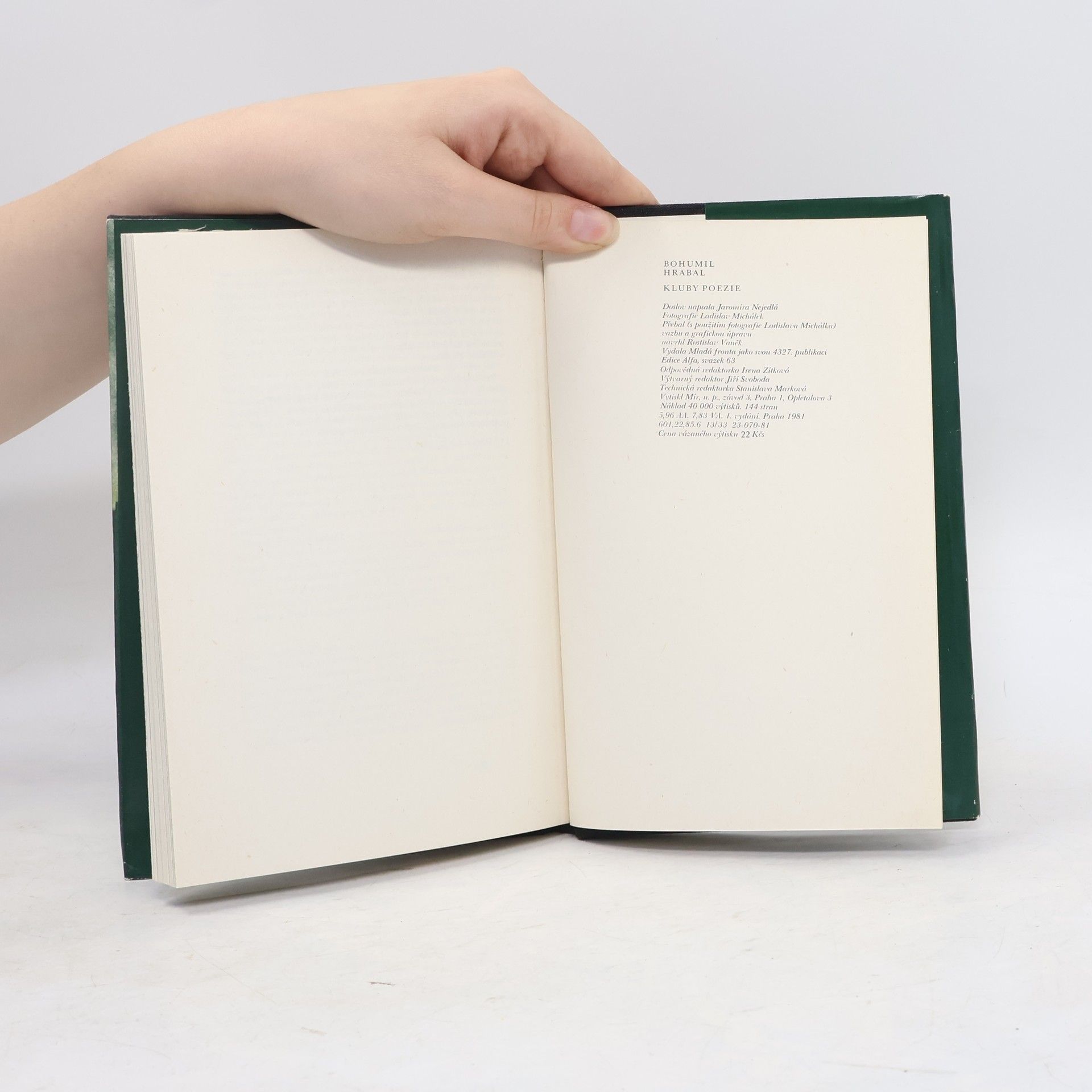 Bohumil Hrabal Kluby poezie