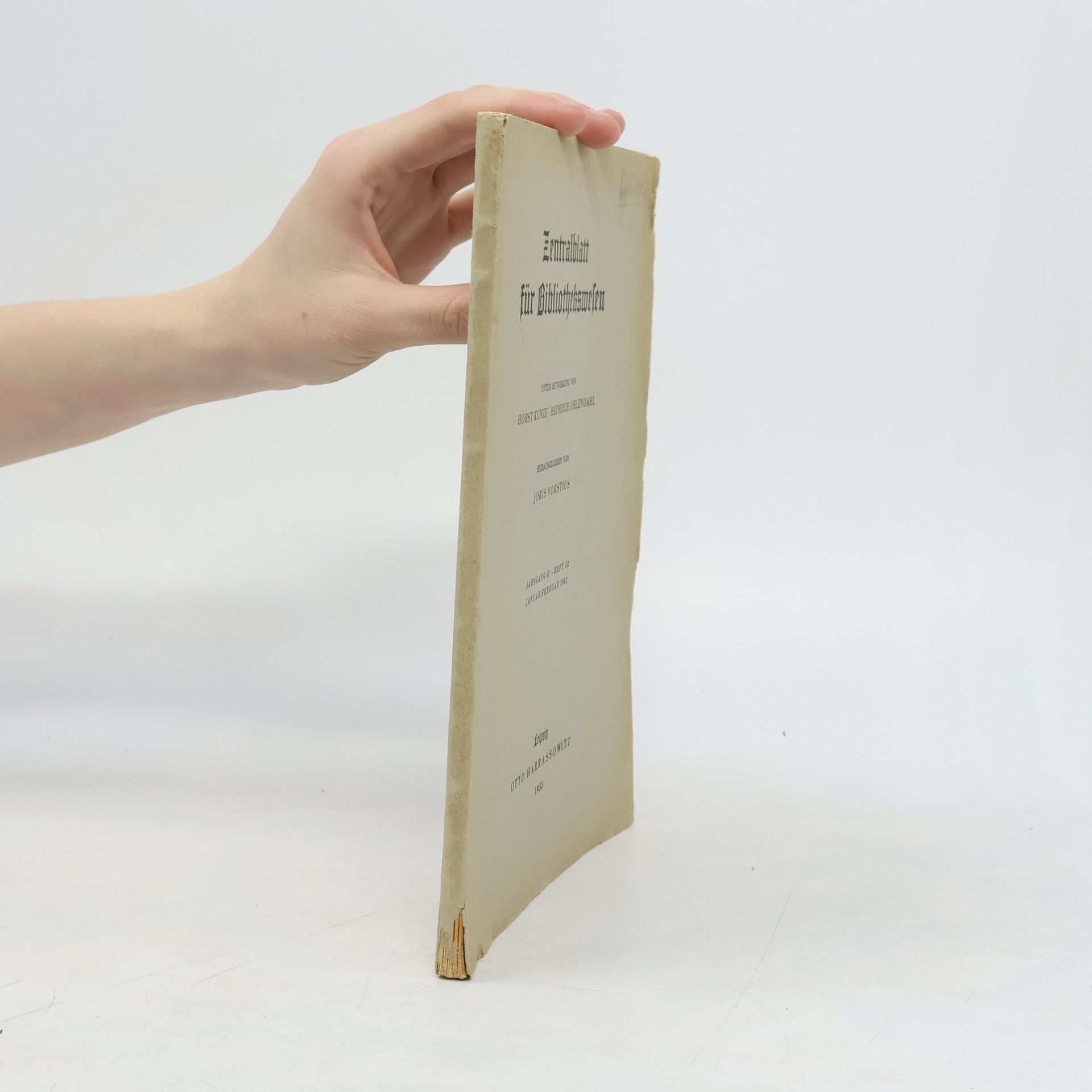 Joris Vorstius Zentralblatt für Bibliothekswesen