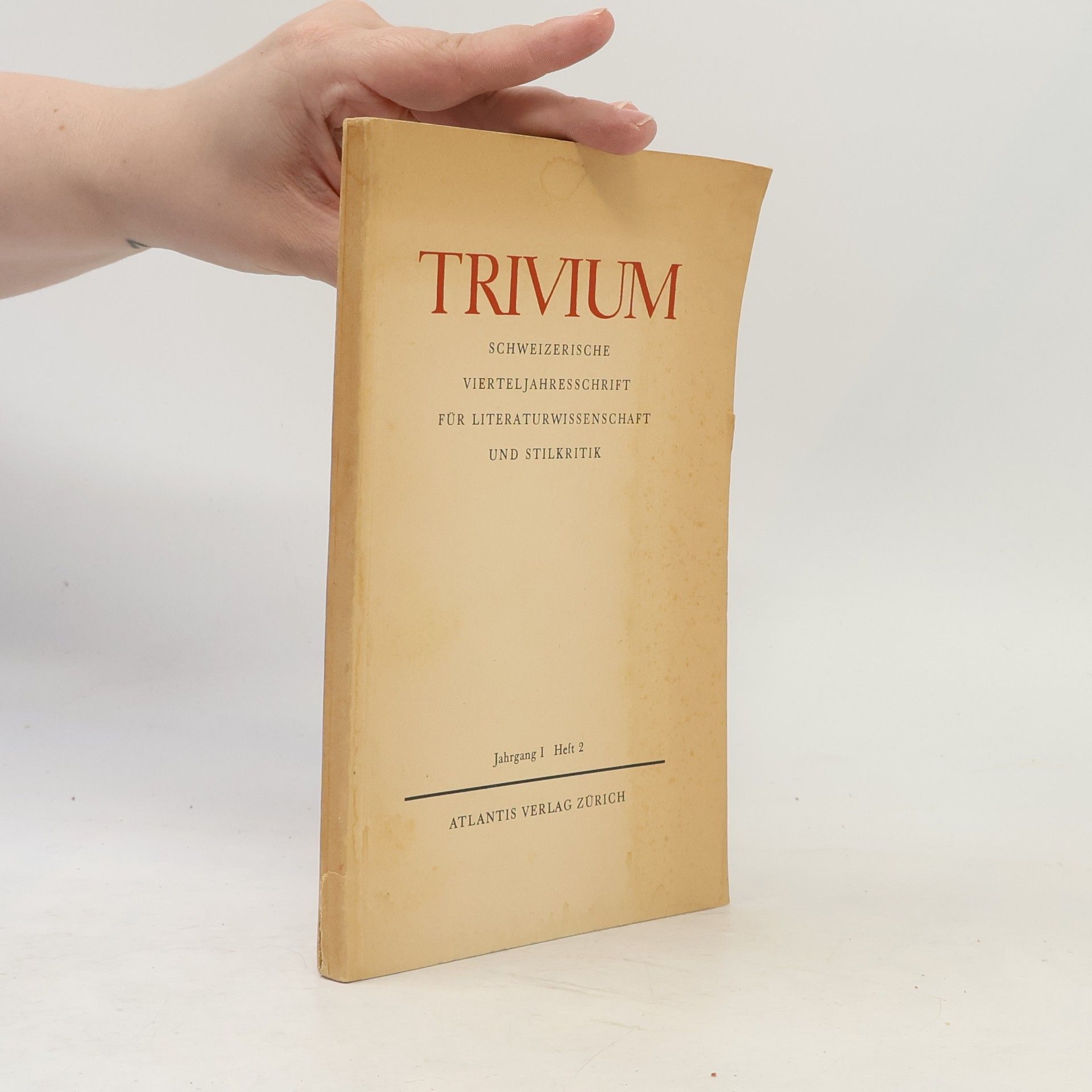Various authors Trivium. Jahrgang 1. Heft 2