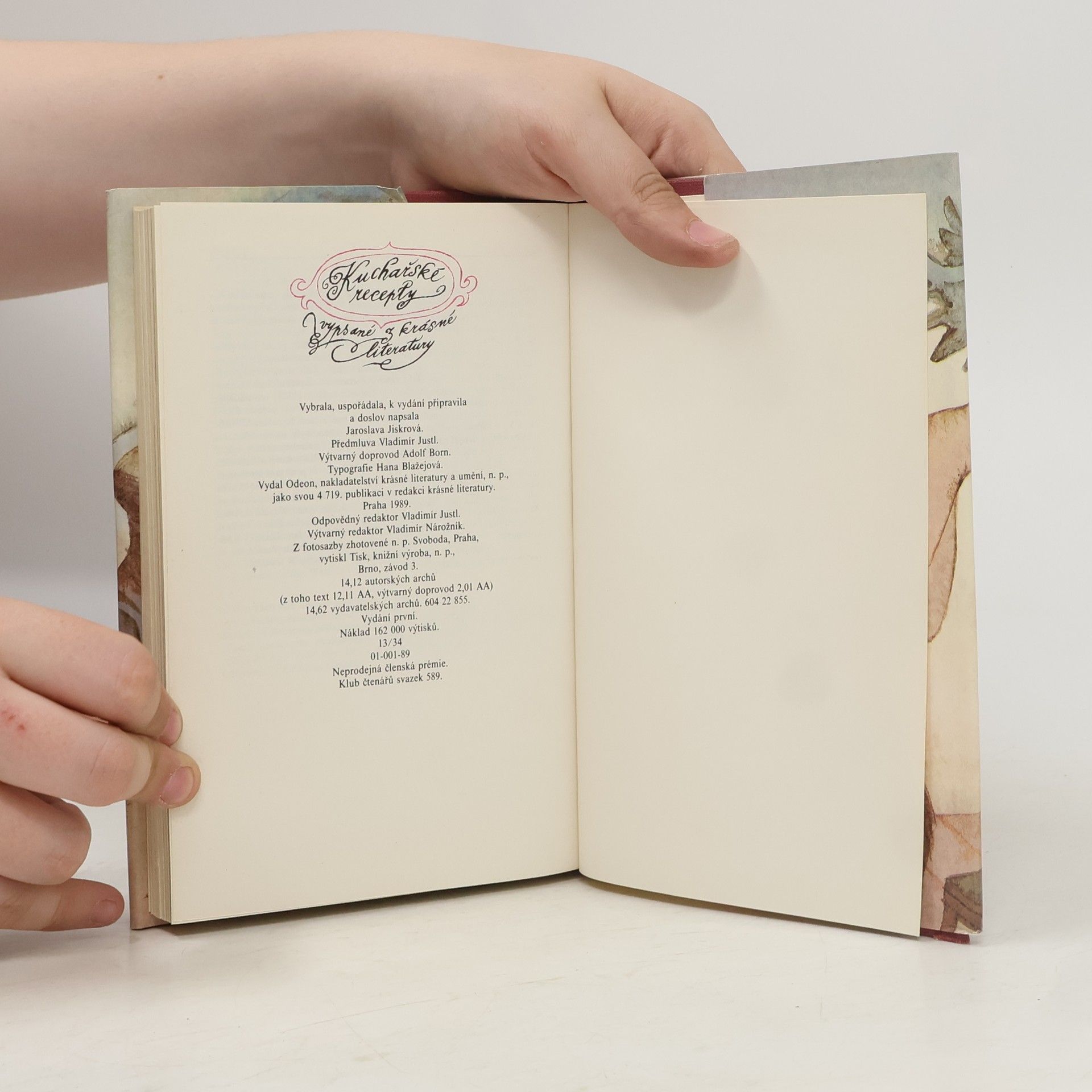 Jaroslava Jiskrová Kuchařské recepty vypsané z krásné literatury