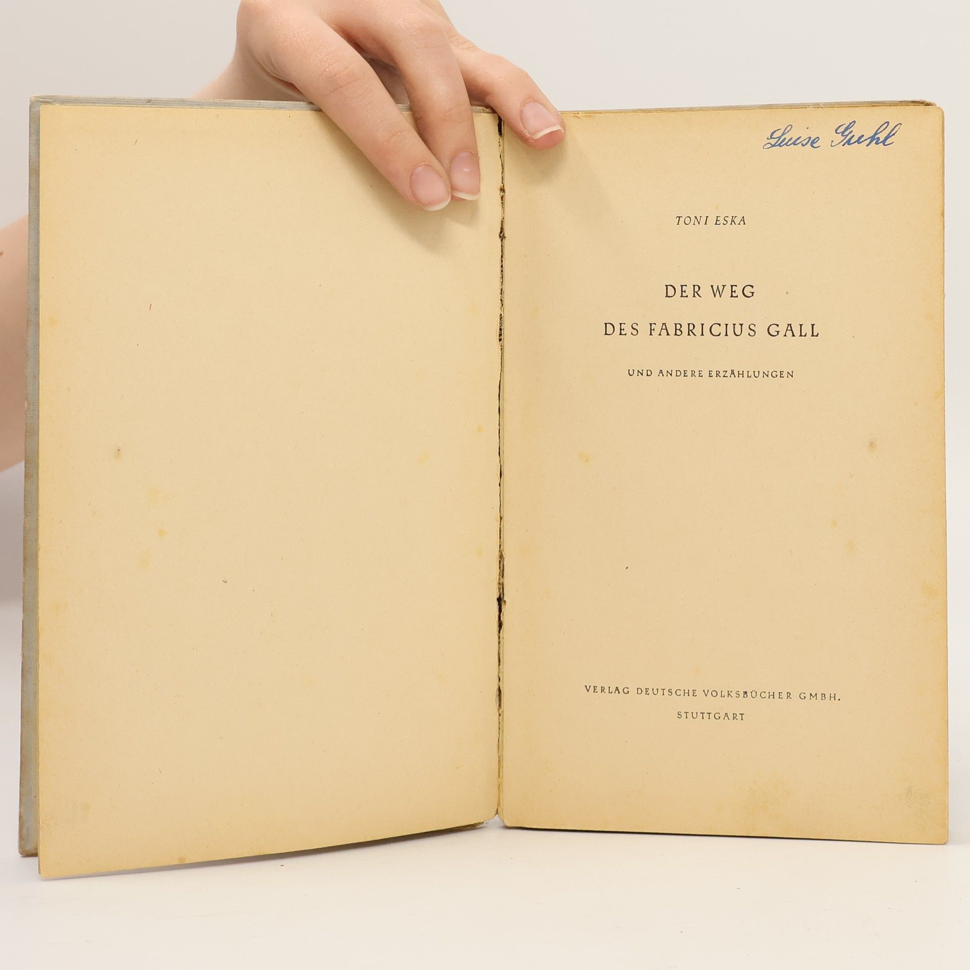 Toni Eska Der Weg des Fabricius Gall